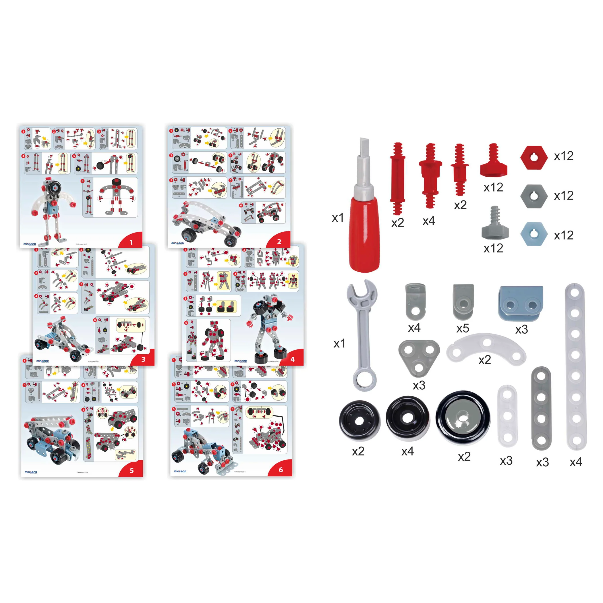 Miniland Educational Mecatech 106-Piece Vehicle & Robot Building Set - Image 3