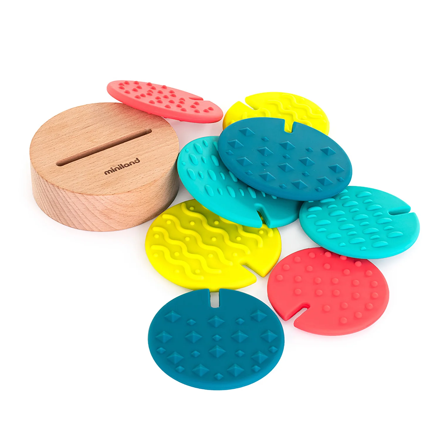 Miniland Feel to Learn Sensory Cactus – Multi-Texture Silicone Teether and Stacking Toy - Image 2