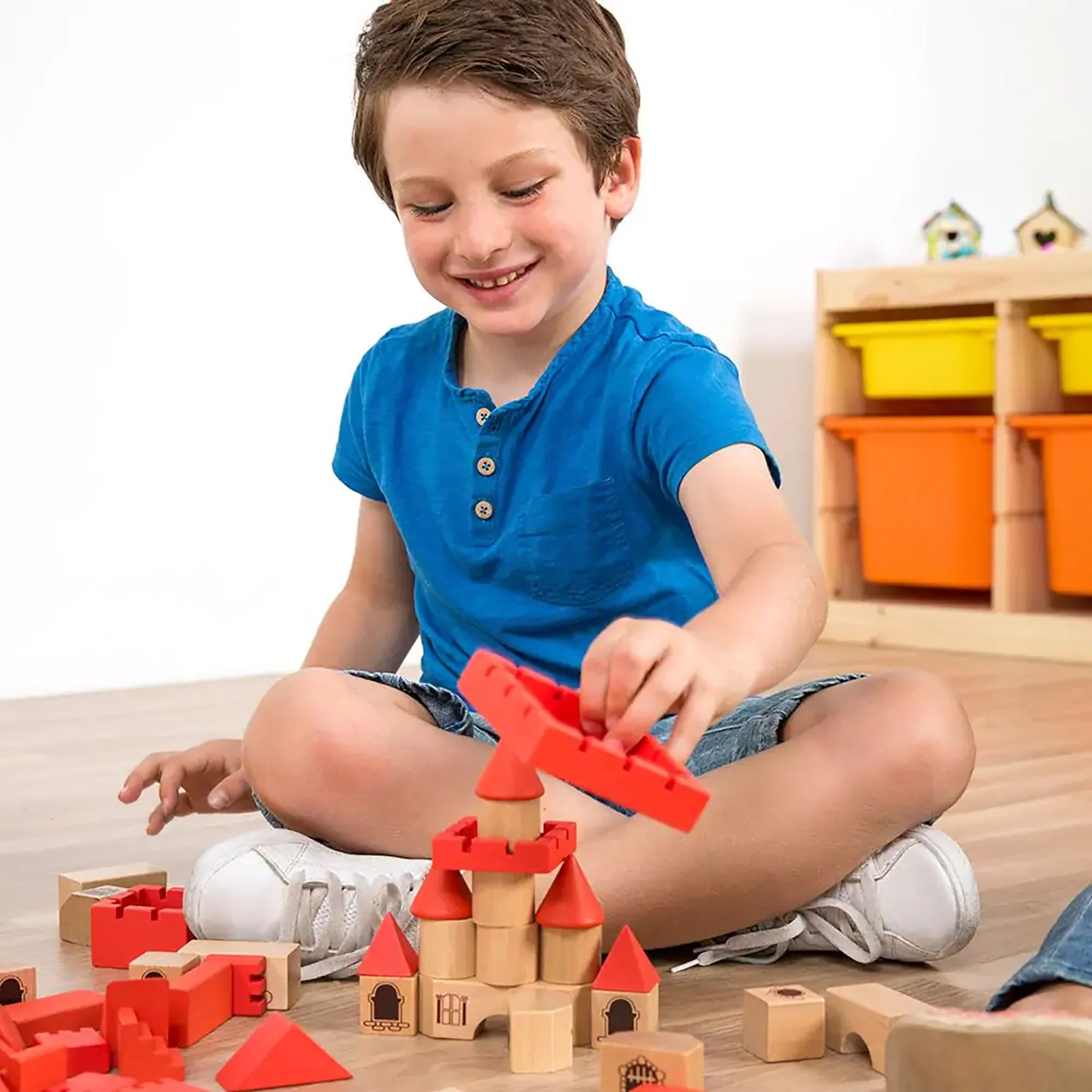 Miniland Eco-Friendly Wooden Stacking Castle Playset - Image 4