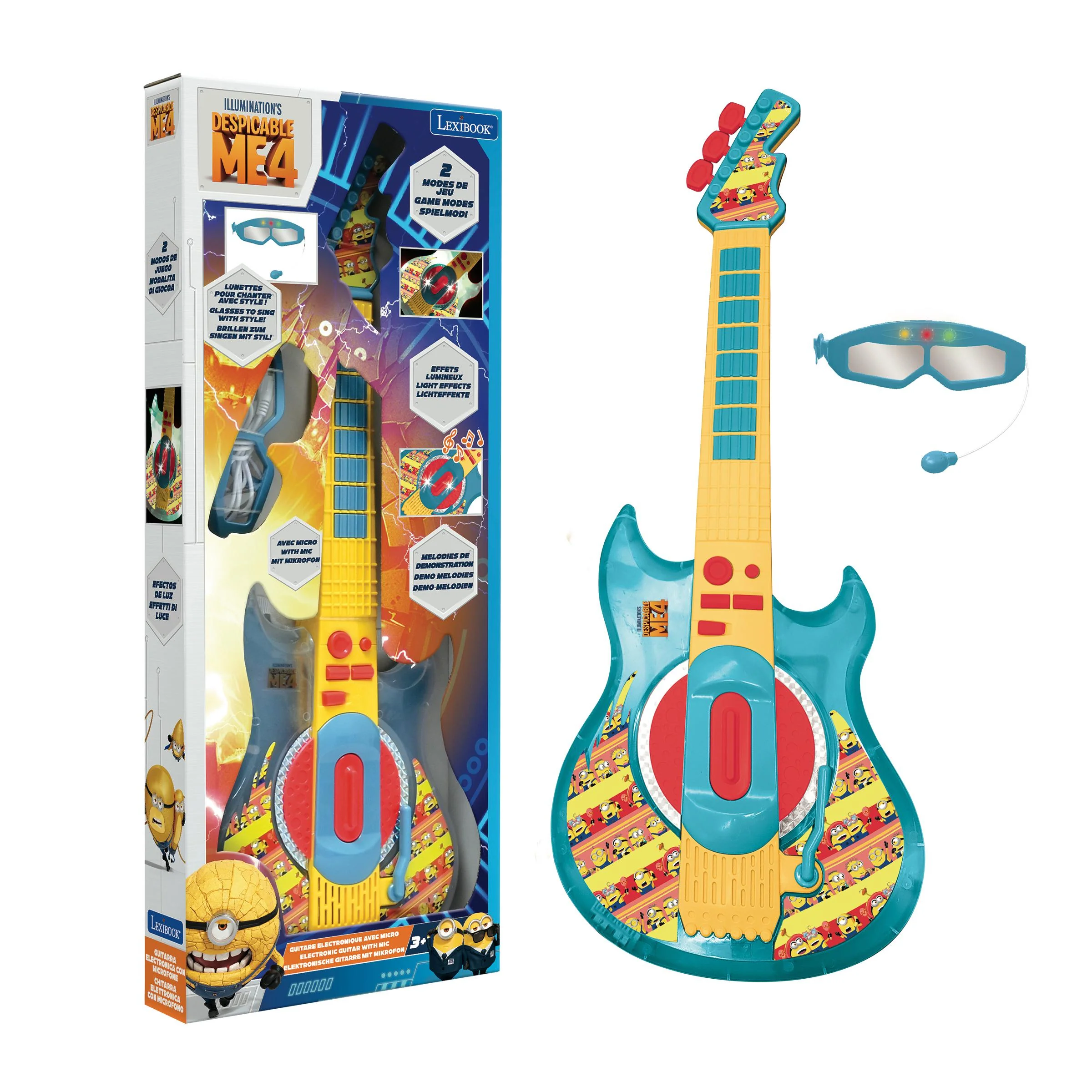 Minions Mania Electronic Lighting Guitar with Microphone - Image 5