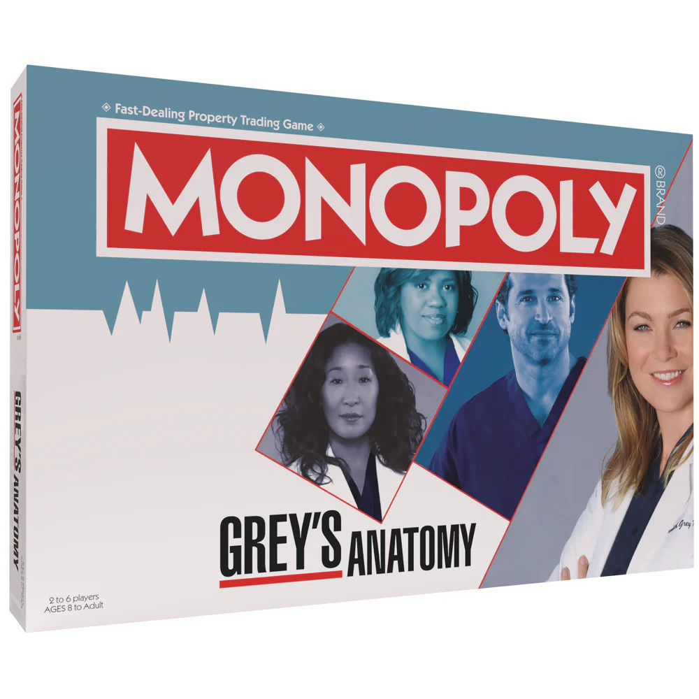 MONOPOLY: Grey's Anatomy Edition - Medical Drama Board Game for Ages 8+