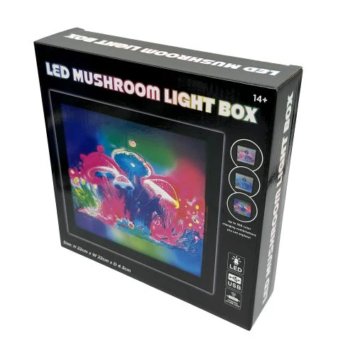 Mystical Mushroom Flowing Light Box - USB-Powered Neon Glow - Image 2