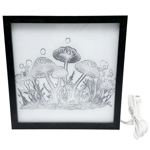 Mystical Mushroom Flowing Light Box - USB-Powered Neon Glow - Image 4