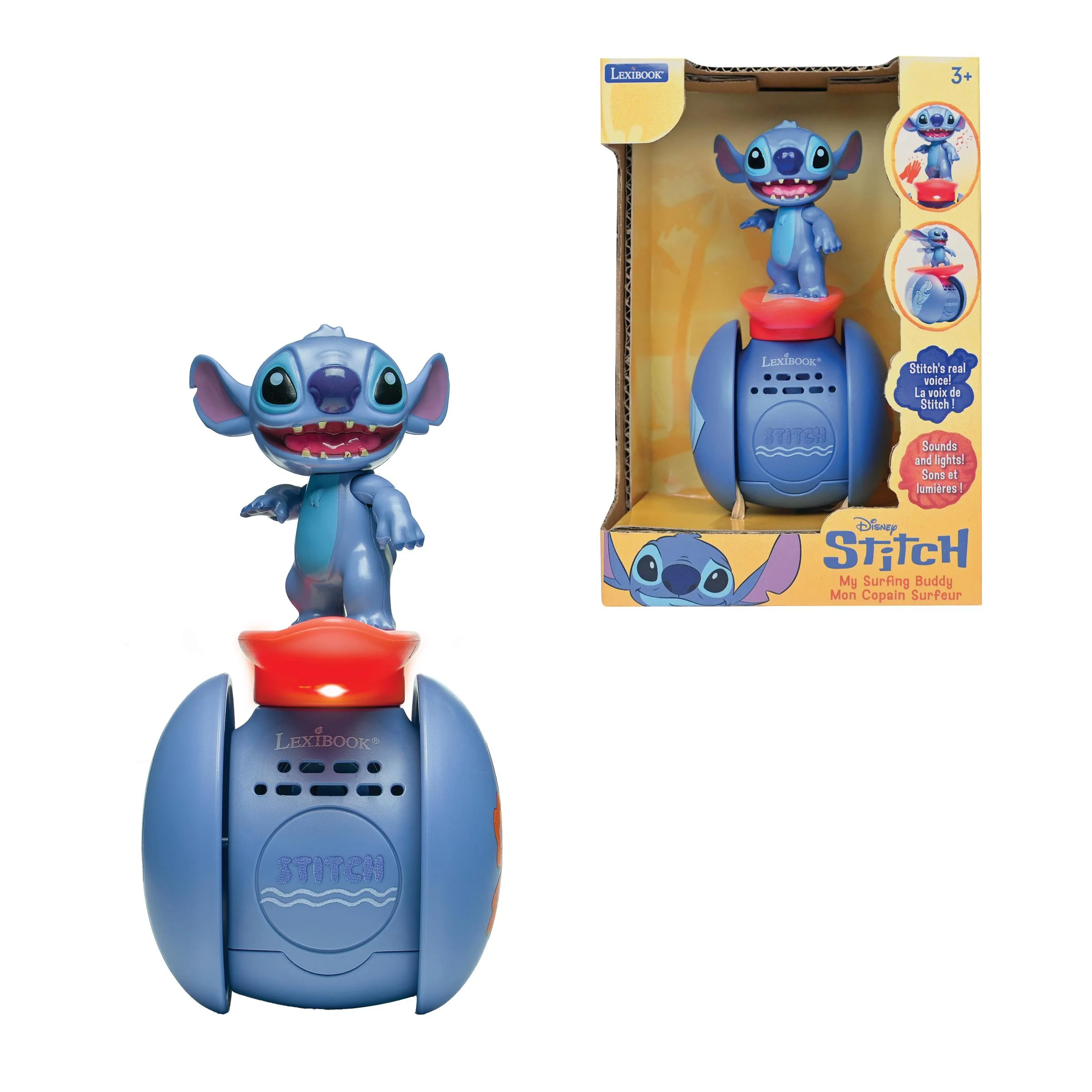 Surf's Up Stitch Interactive Toy with Balancing Wheel and Sounds - Image 3