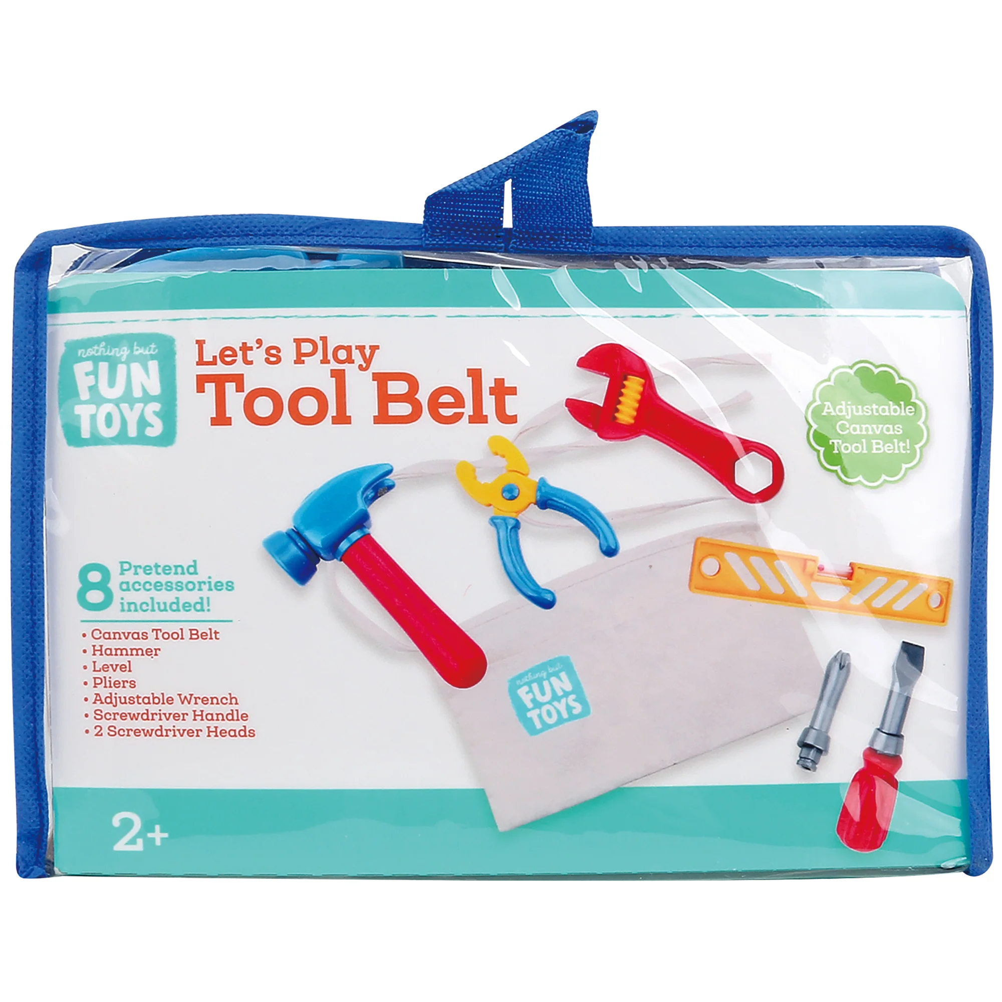 Nothing But Fun Toys 8pc Let's Play Tool Belt Set - Kid-Friendly Pretend Play - Image 2