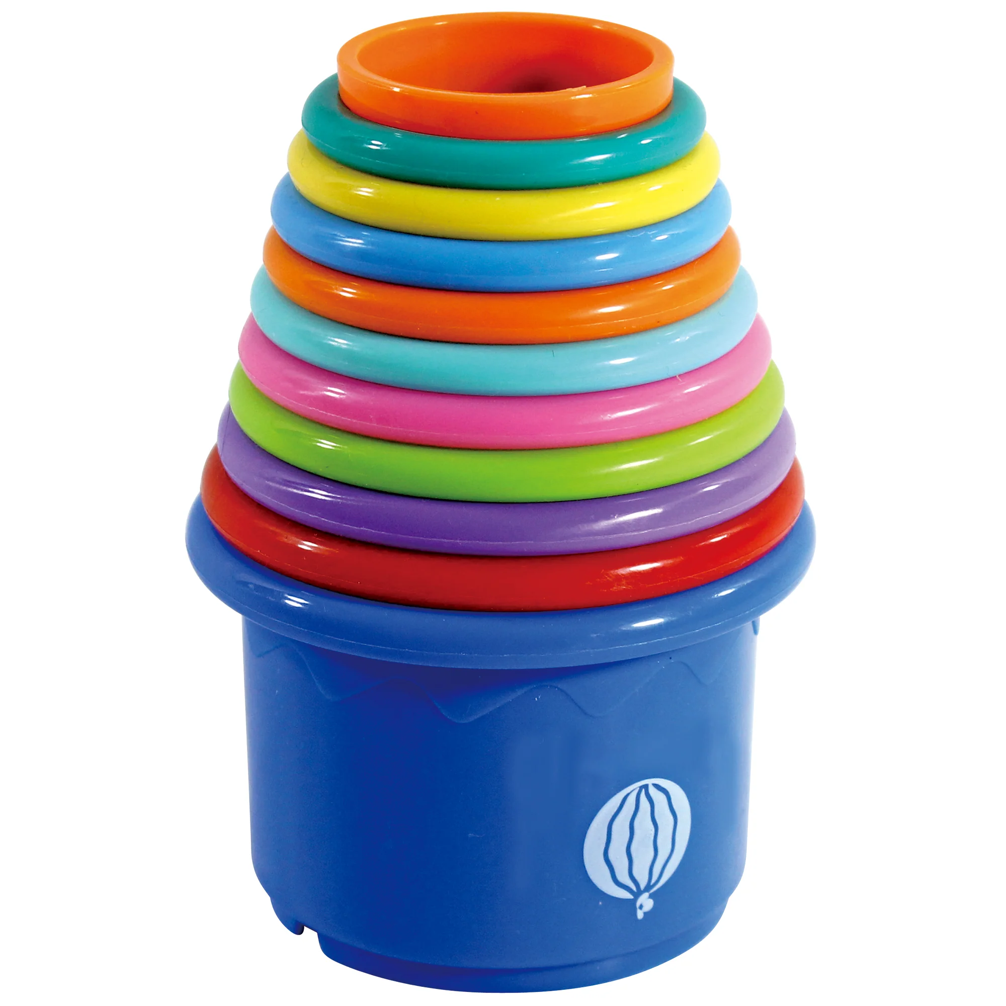 Nothing But Fun Toys Tower of Fun Stacking Cups - 10pc Rainbow Delight - Image 4