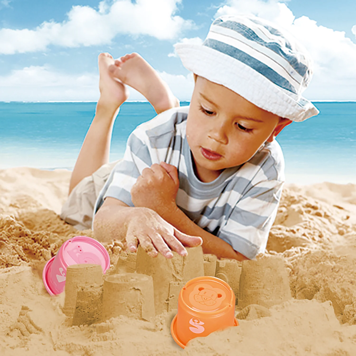 Nothing But Fun Toys Tower of Fun Stacking Cups - 10pc Rainbow Delight - Image 5