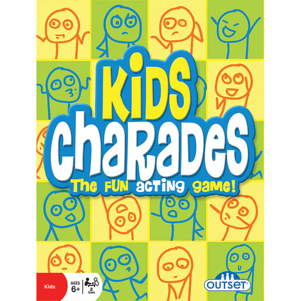 Outset Media Kids Charades Game - New Box Size, 300 Fun Options for Ages 6+
