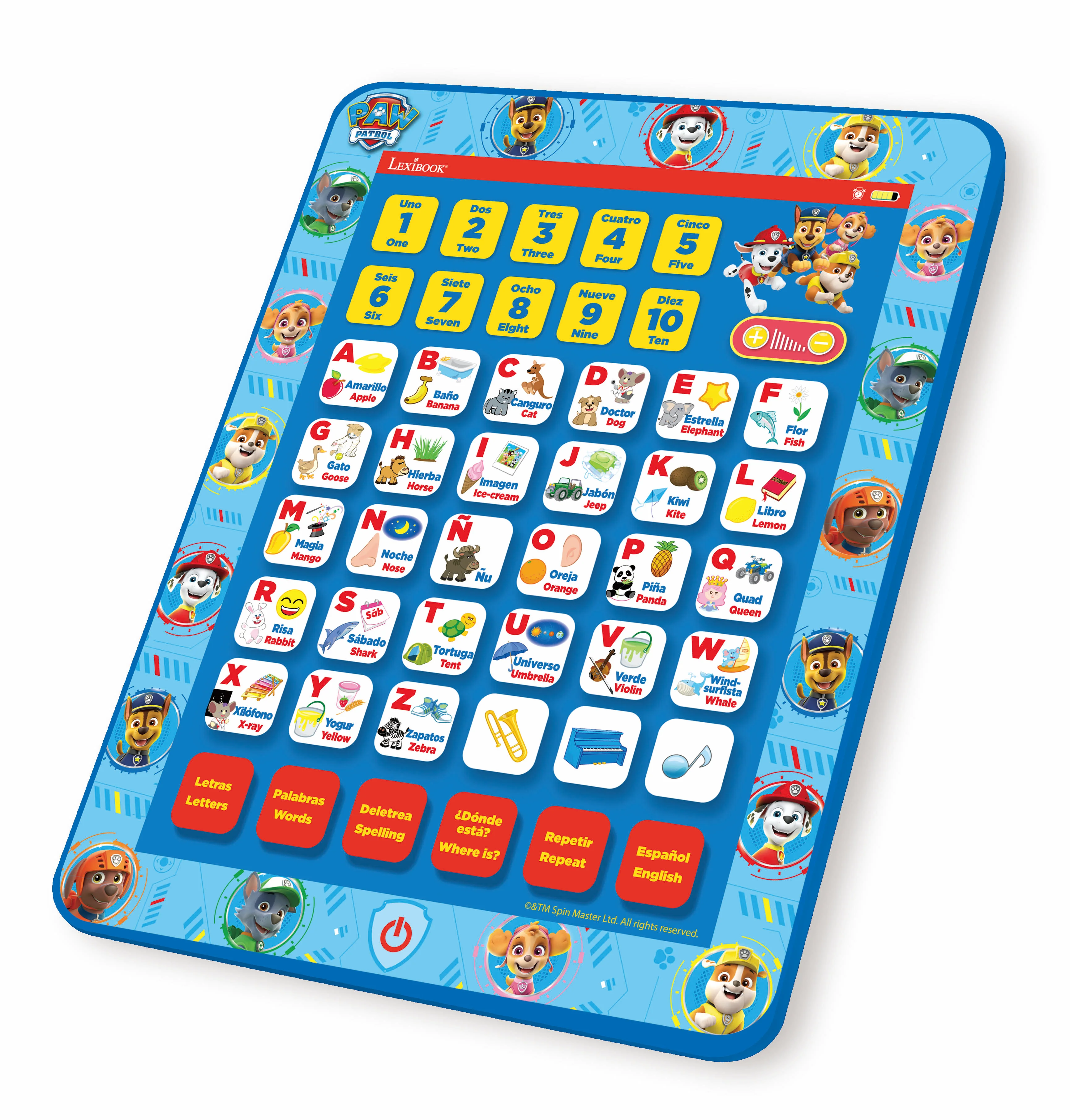 Paw Patrol Bilingual Educational Tablet with Touch-Sensitive Learning Pad - Image 3