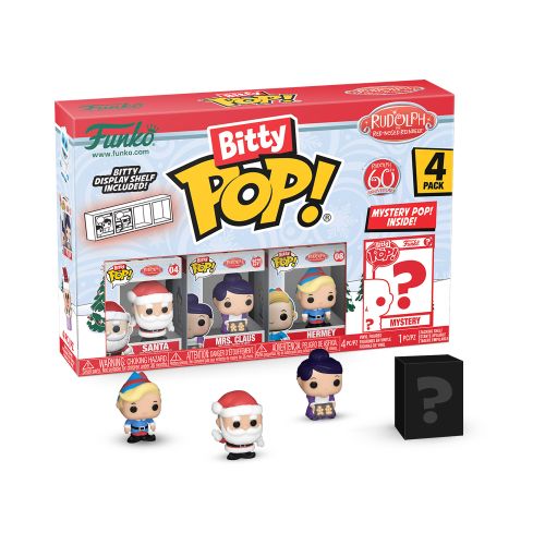 Funko POP! Bitty Rudolph Holiday Vinyl Figures 4-Pack with Display Case - Image 3