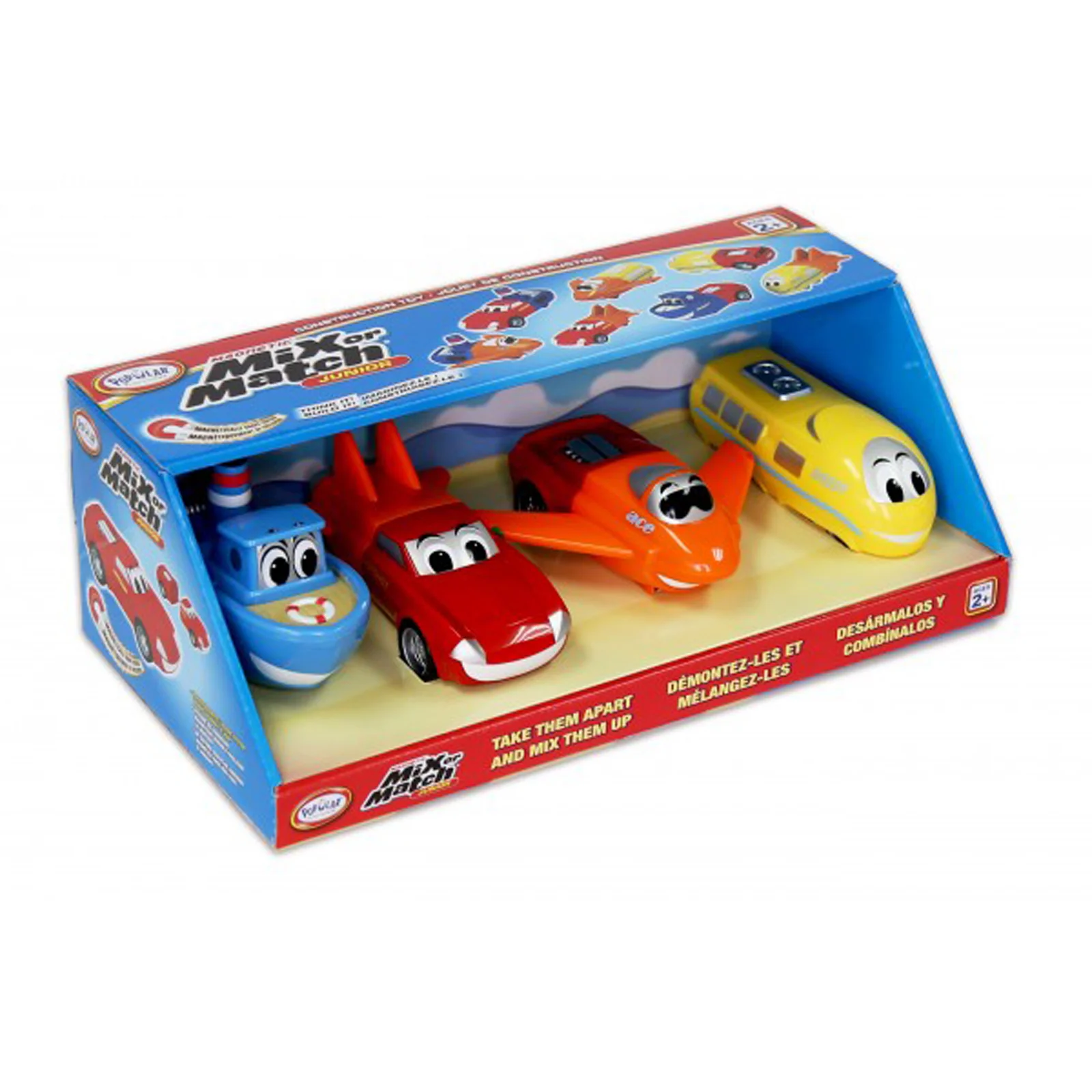 Popular Playthings Magnetic Mix or Match Junior Vehicle Set - Image 2