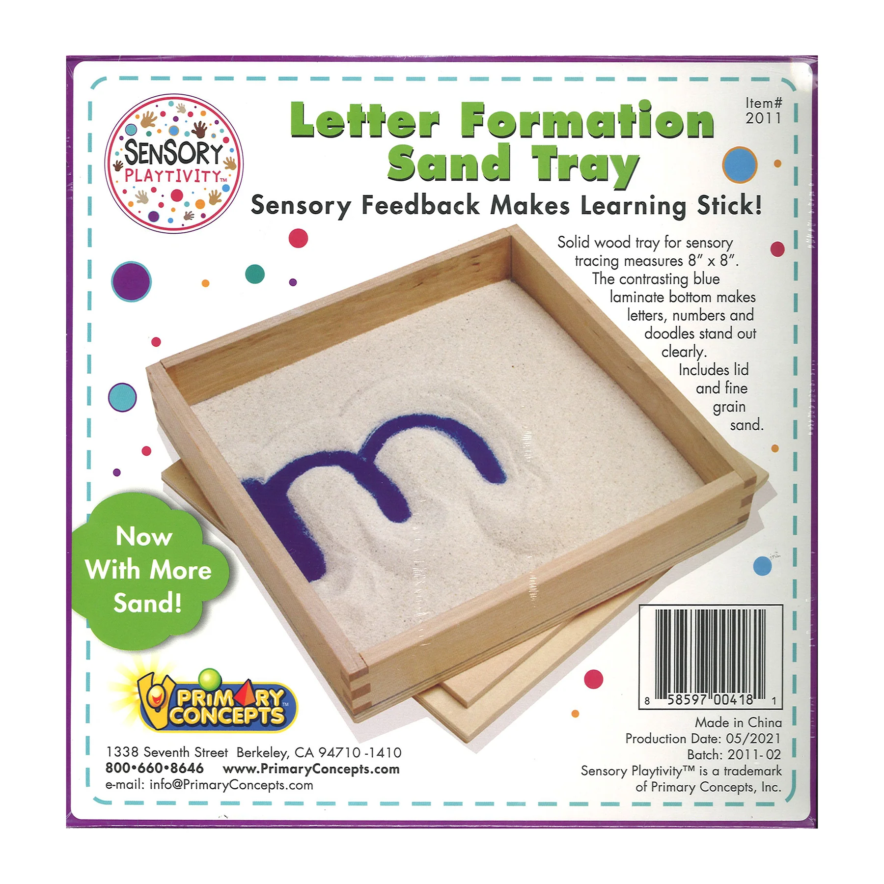 Primary Concepts Letter Formation Sand Tray - Educational Toy - Blue - Image 3