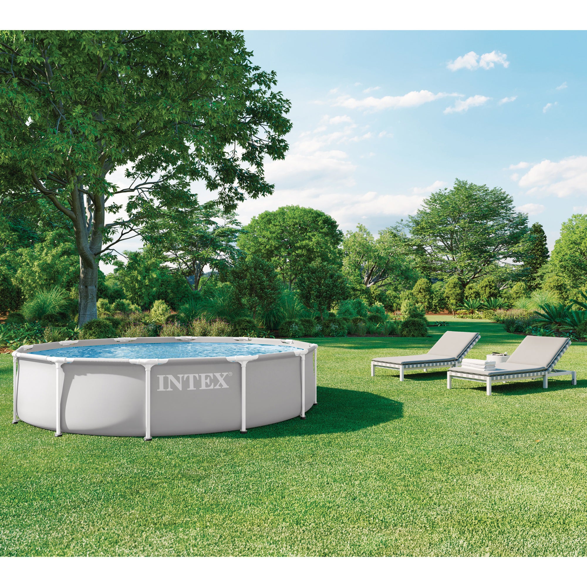 Intex 12-Foot Prism Frame Premium Pool Set With Filter Pump - Image 2