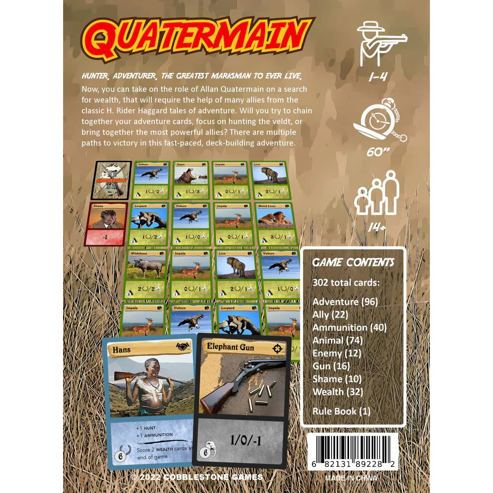 Quatermain: King Solomon's Mines Deck Building Adventure Game - Image 2