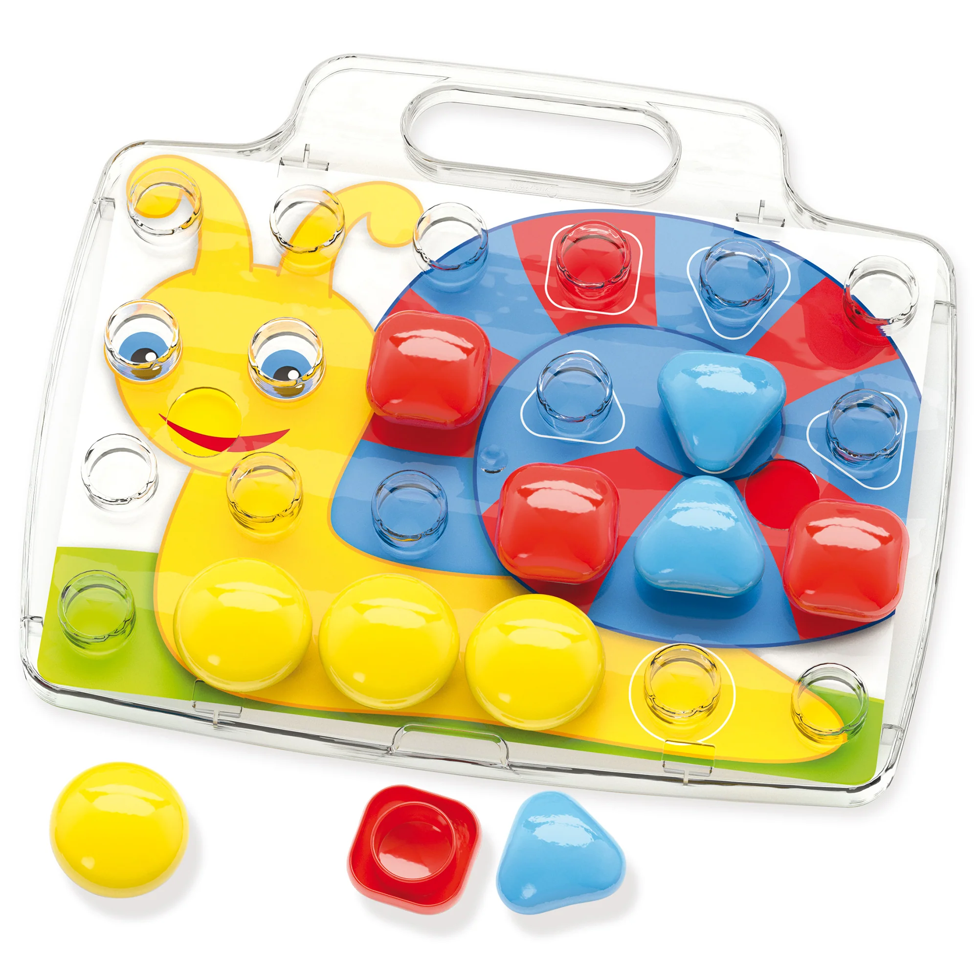 Quercetti Fantacolor Baby - 33pc Color Matching Mosaic Pegboard Game for Toddlers