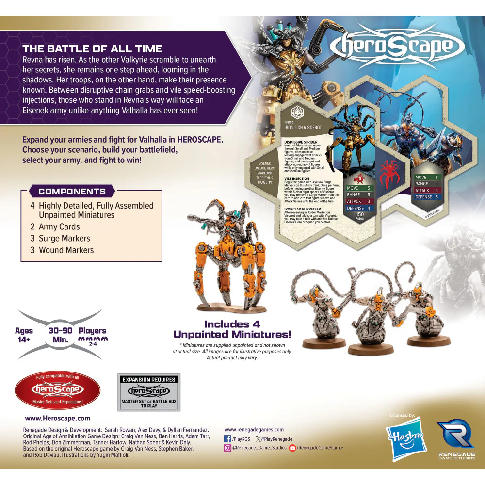 Renegade Heroscape: Revna’s Rebuke Iron Lich & Necrotech Wraithriders Expansion - Image 2