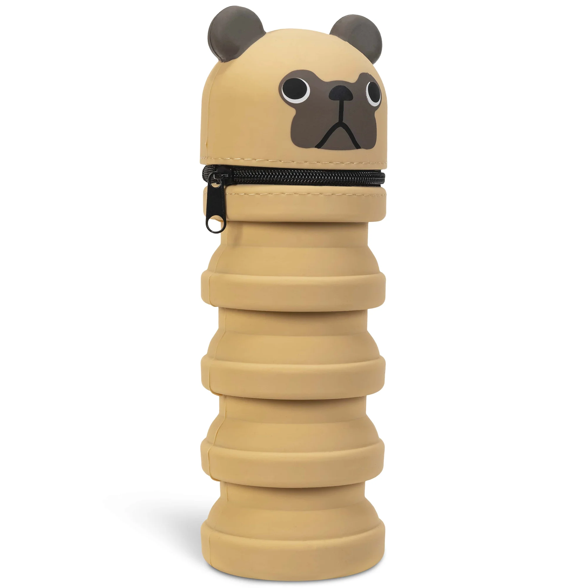Retractable Pug Pencil Case With Silicone Design - Image 4