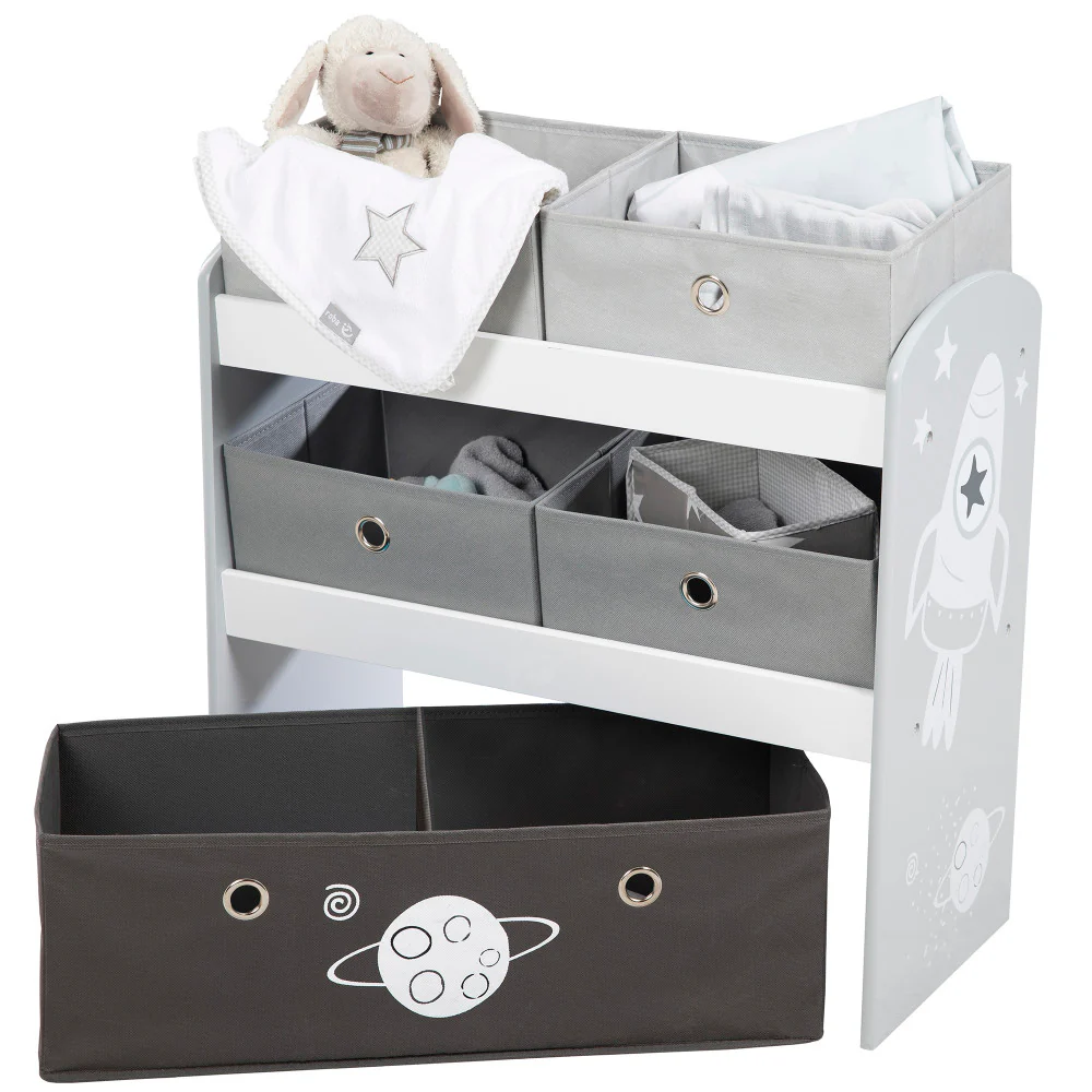 Roba Space Explorer Multi-Bin Toy Organizer - Grey - Image 3