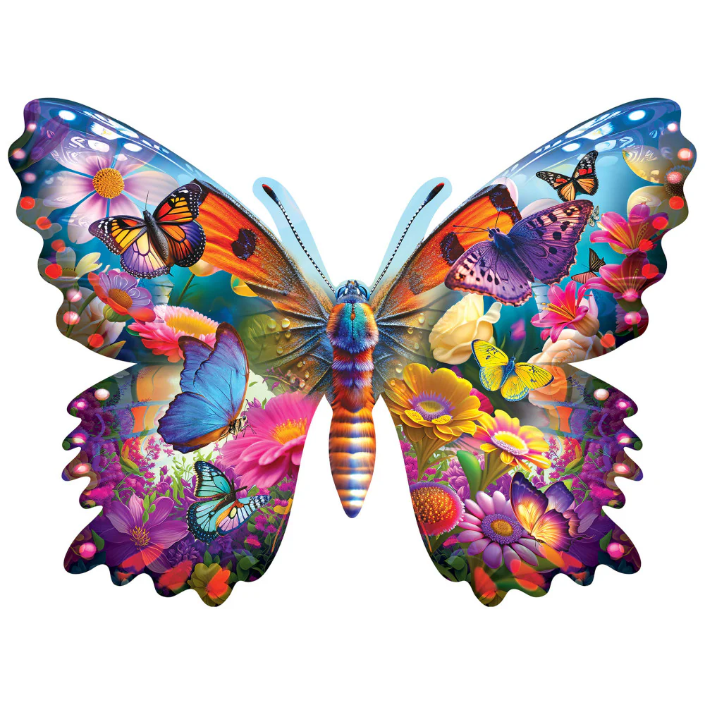 RoseArt Majestic Butterfly Shaped Jigsaw Puzzle - 500 pc - Image 6