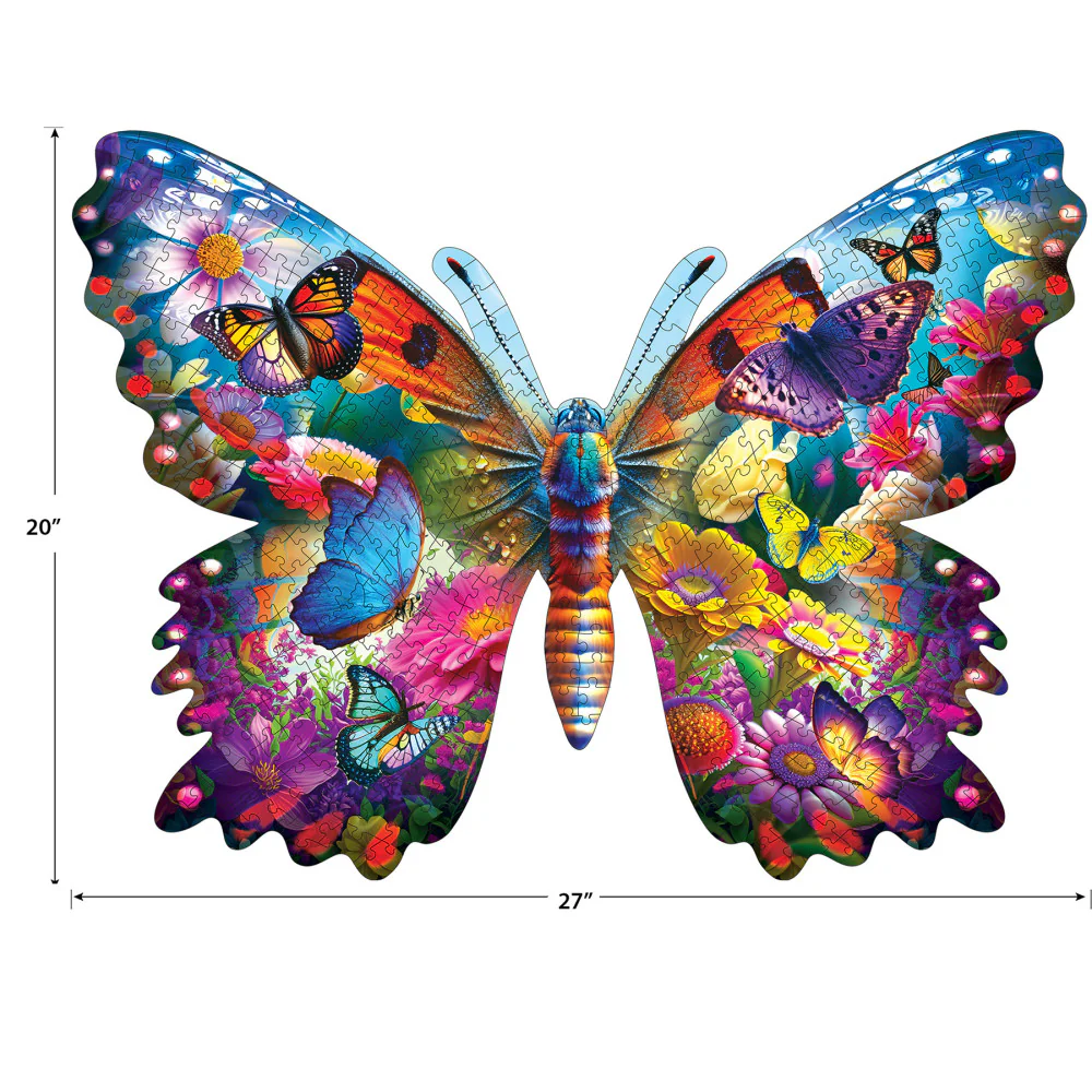 RoseArt Majestic Butterfly Shaped Jigsaw Puzzle - 500 pc - Image 8