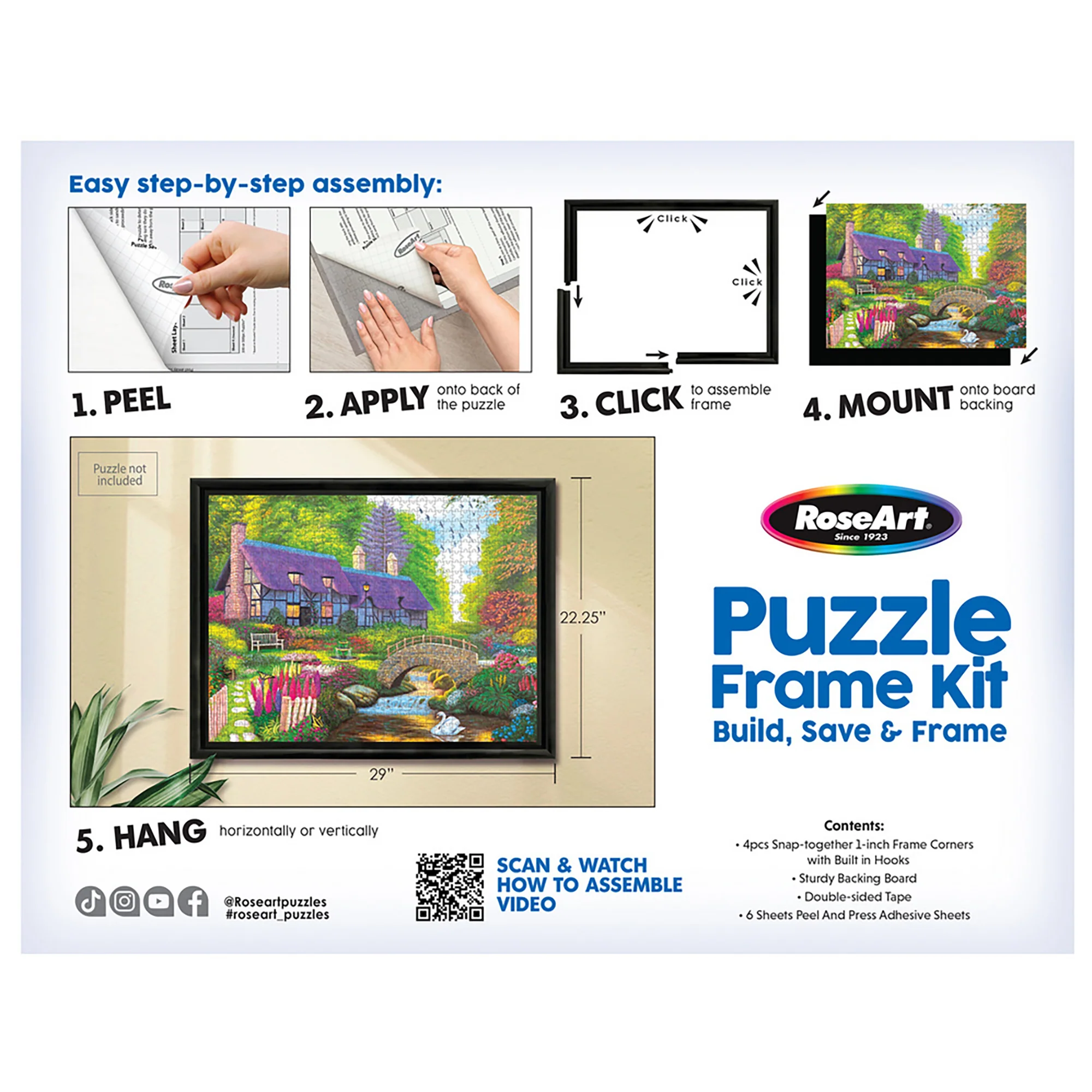 RoseArt Puzzle Frame Kit For 1000-Piece Puzzles With Puzzle Saver Sheets - Image 2
