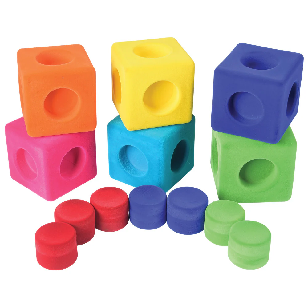 Rubbabu Rubbablox 13-Piece Natural Rubber Foam Building Blocks Set - Image 2