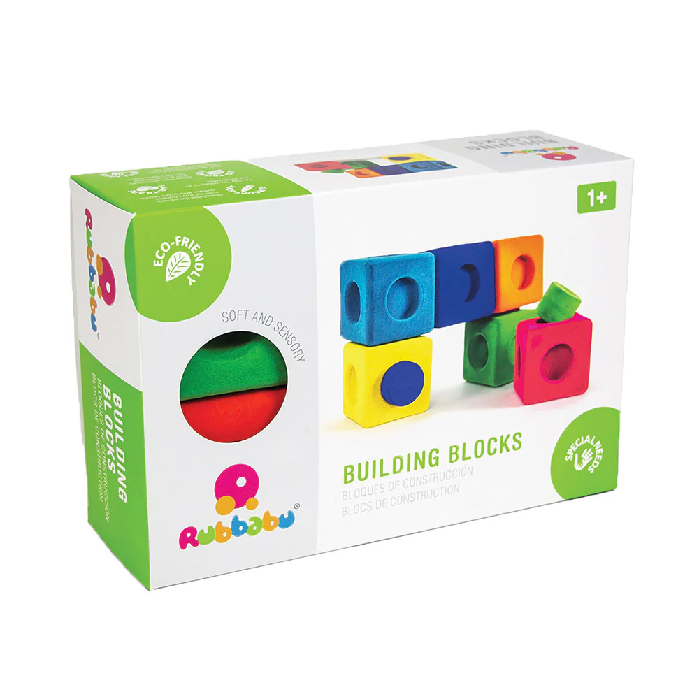 Rubbabu Rubbablox 13-Piece Natural Rubber Foam Building Blocks Set - Image 3