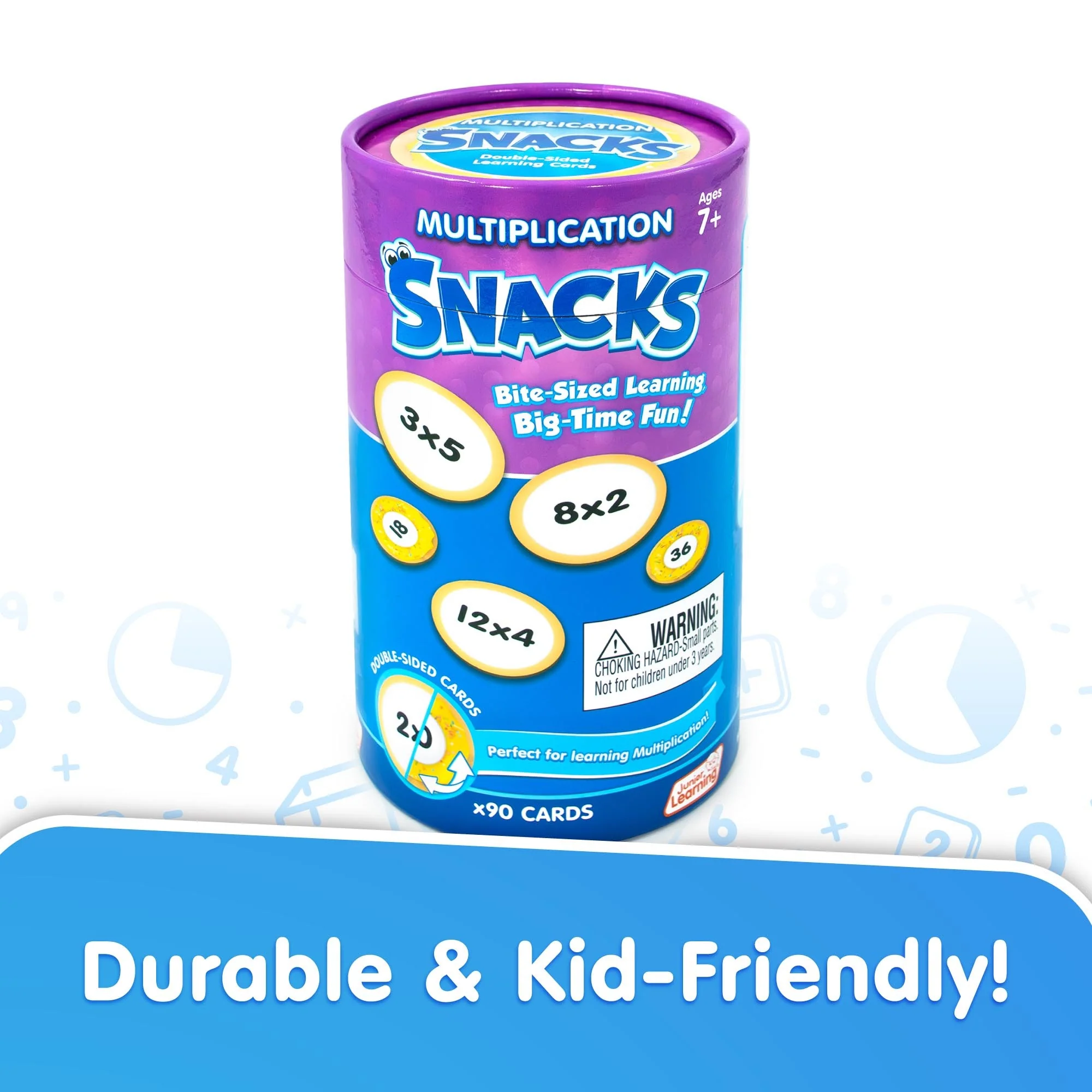Snacks: Multiplication - 90 Double-Sided Math Practice Cards With Hands-On Learning - Image 4