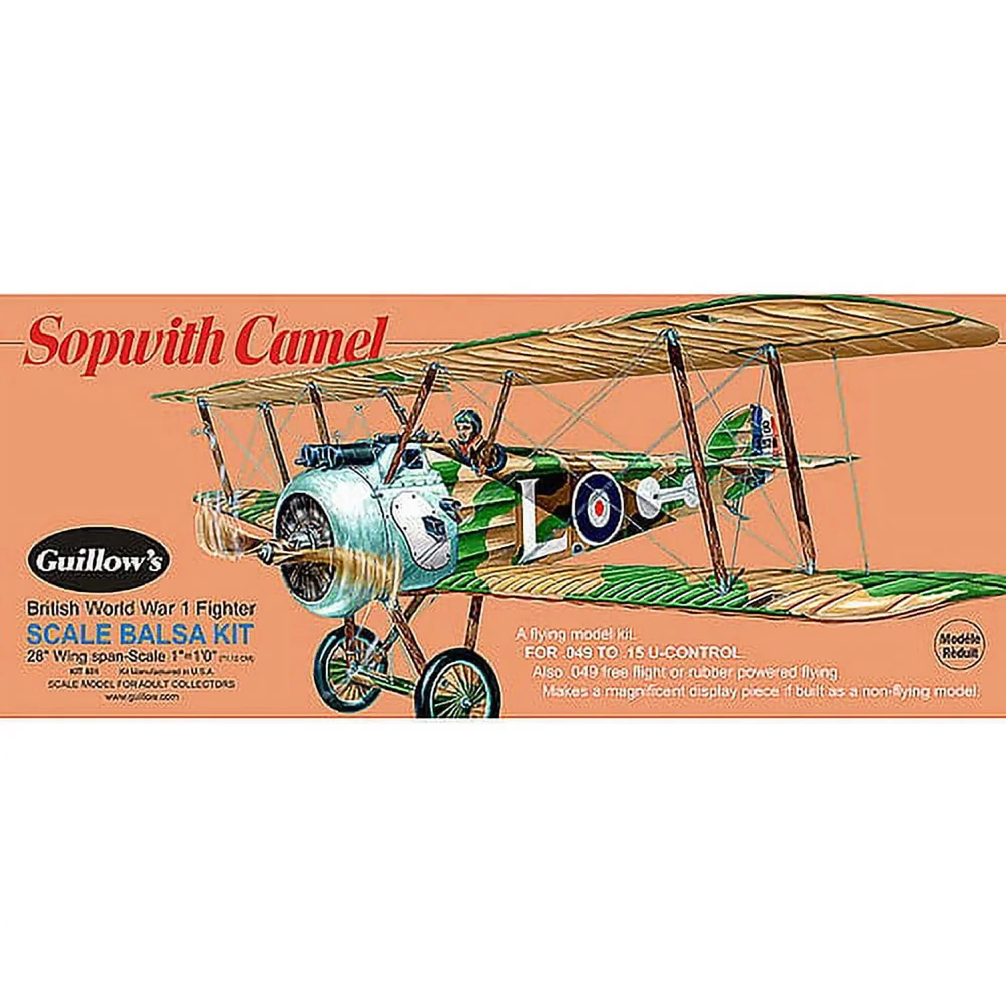 Guillow's Sopwith Camel 1/12 Scale Model Kit - Legendary WW1 Fighter - Image 2