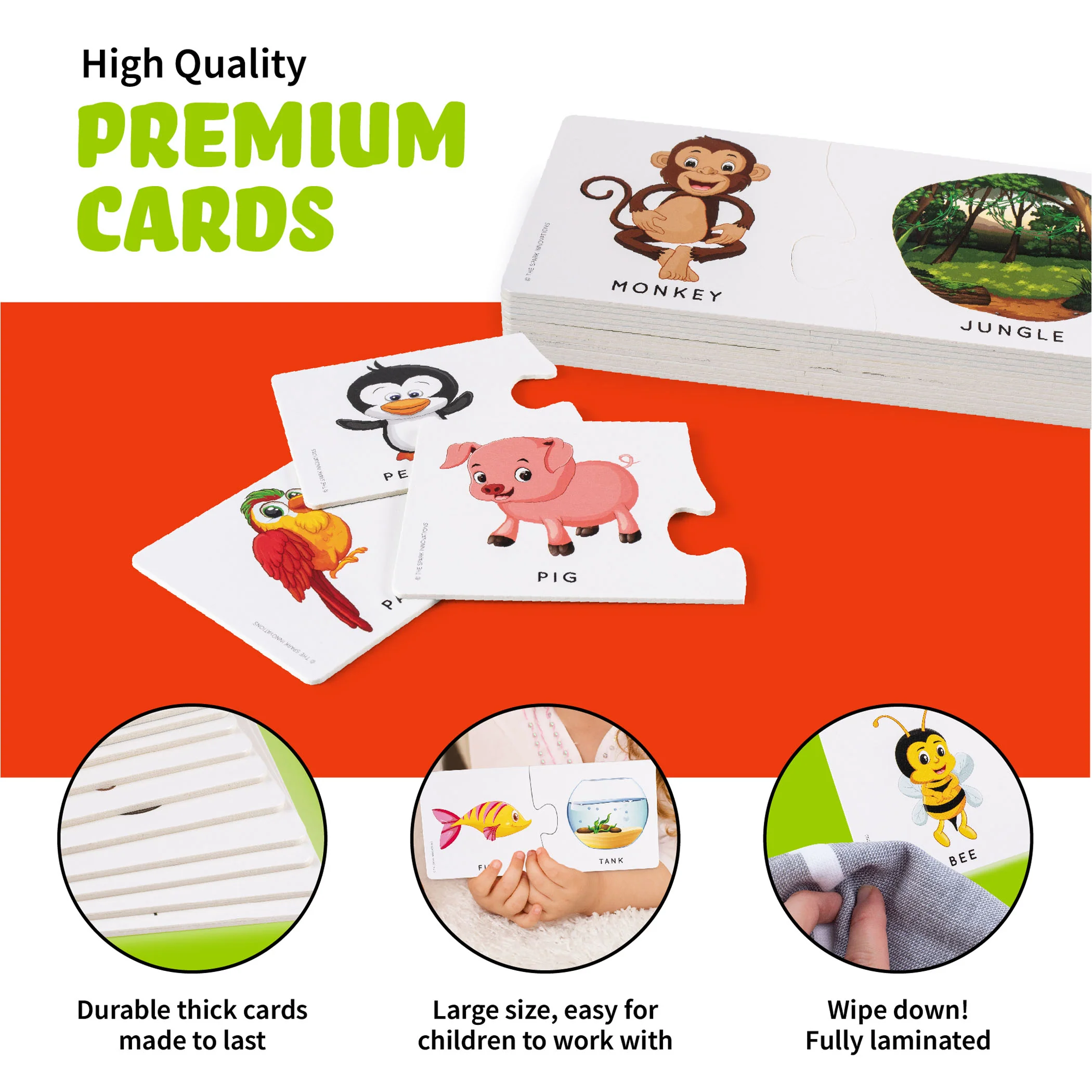 Spark Innovations Animal Home and Habitat Matching Puzzle - Colorful Educational Toy - Image 2