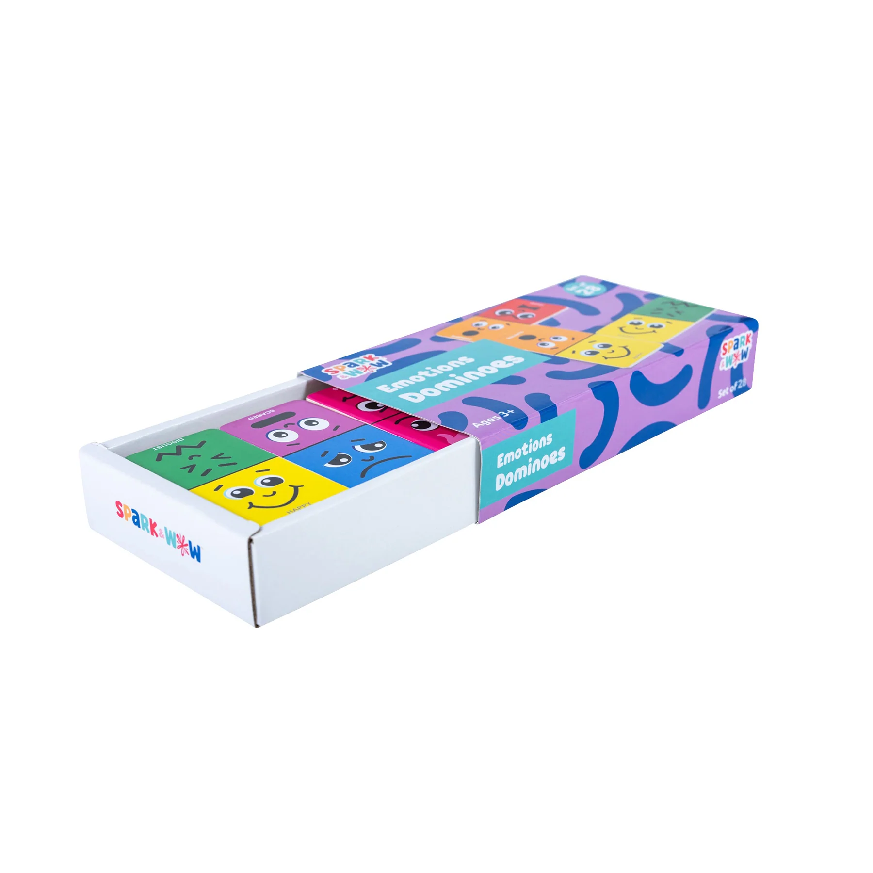 Spark & Wow Emotions Dominoes - Expressive Play Set - 28 Pieces - Image 7