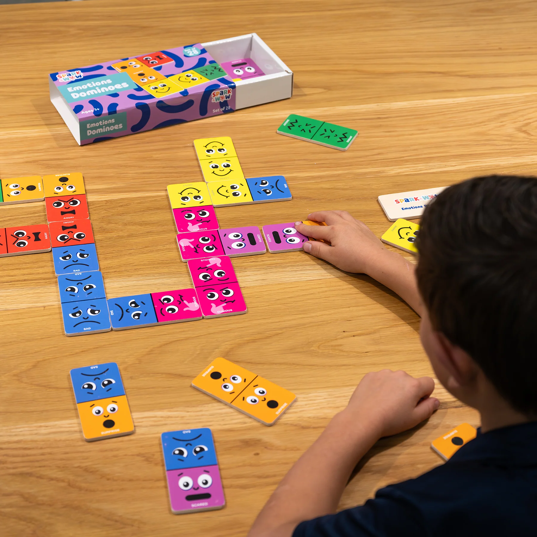 Spark & Wow Emotions Dominoes - Expressive Play Set - 28 Pieces - Image 9