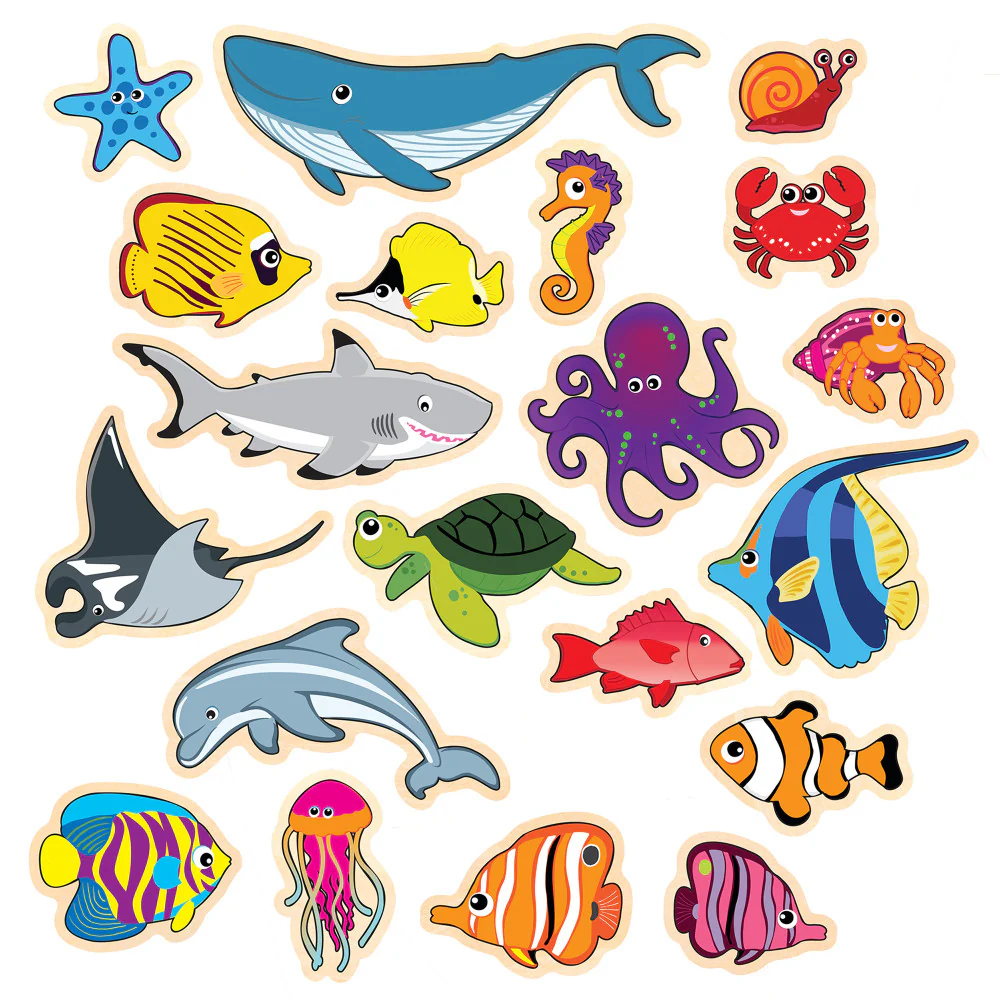 Spark & Wow Wooden Magnets - Sea Life Exploration Set - 20 Pieces - Image 2