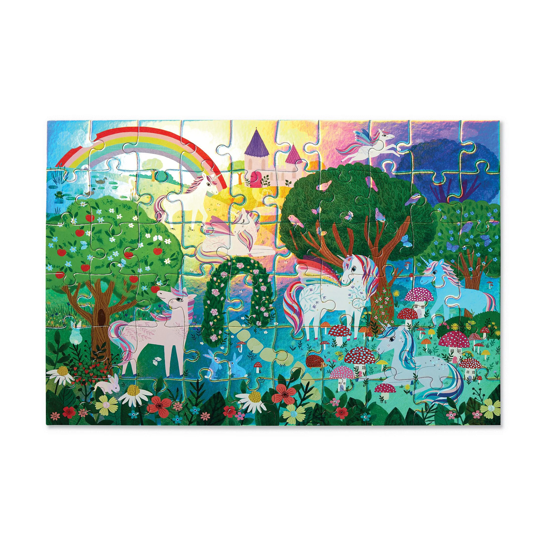 Crocodile Creek Sparkling Unicorn 60-Piece Holographic Foil Puzzle - Image 2