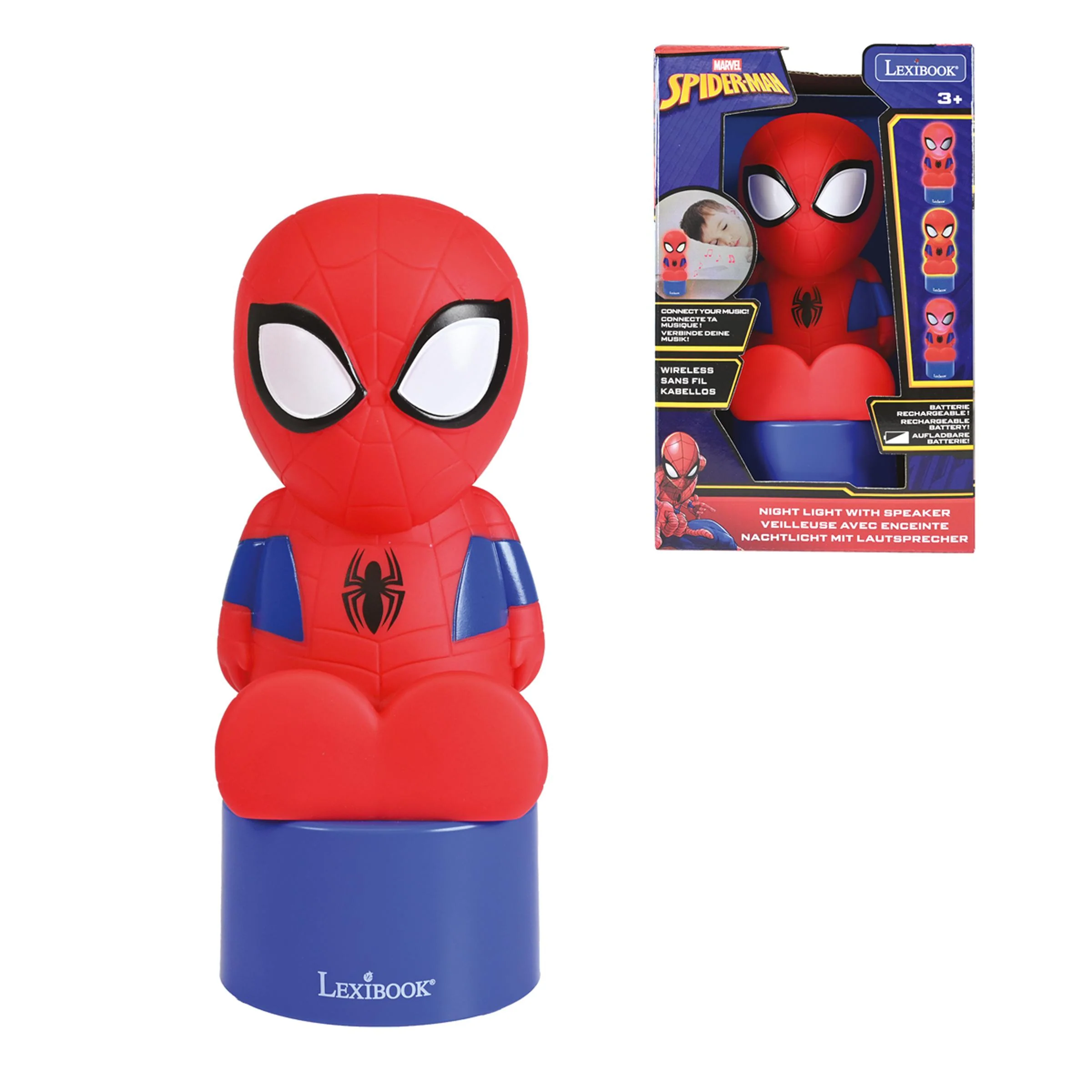 Marvel Spiderman LED Nightlight & Bluetooth Speaker - Color Changing - Image 5