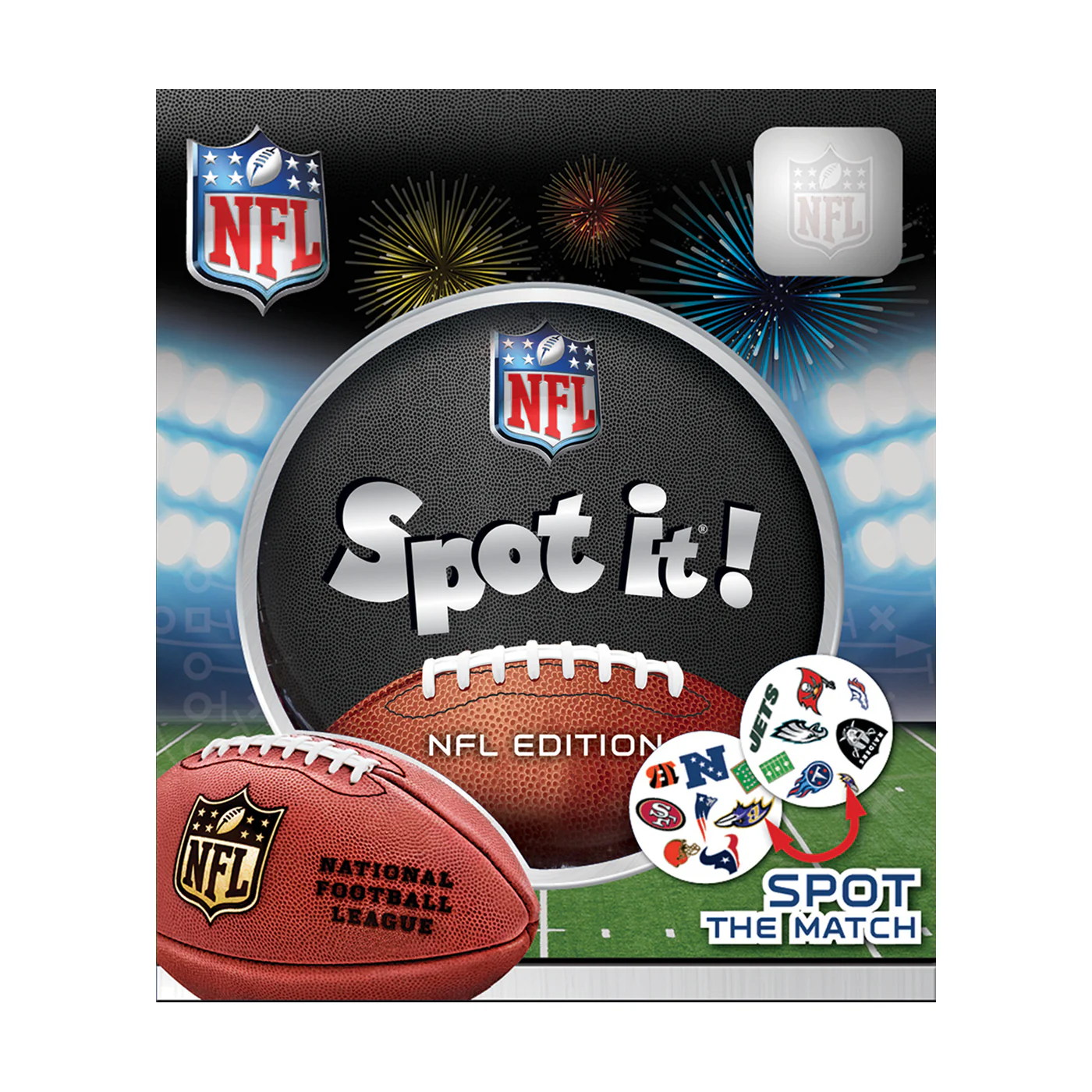 Spot It! NFL Edition Fast-Paced Matching Card Game With 55 Cards - Image 2