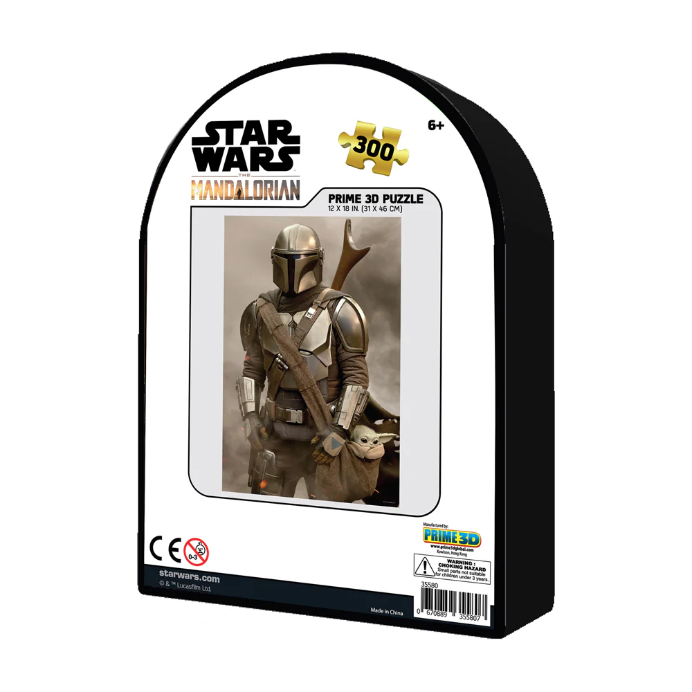 Prime 3D Star Wars: The Mandalorian Helmet Shaped 300-Piece 3D Lenticular Jigsaw Puzzle - Image 3