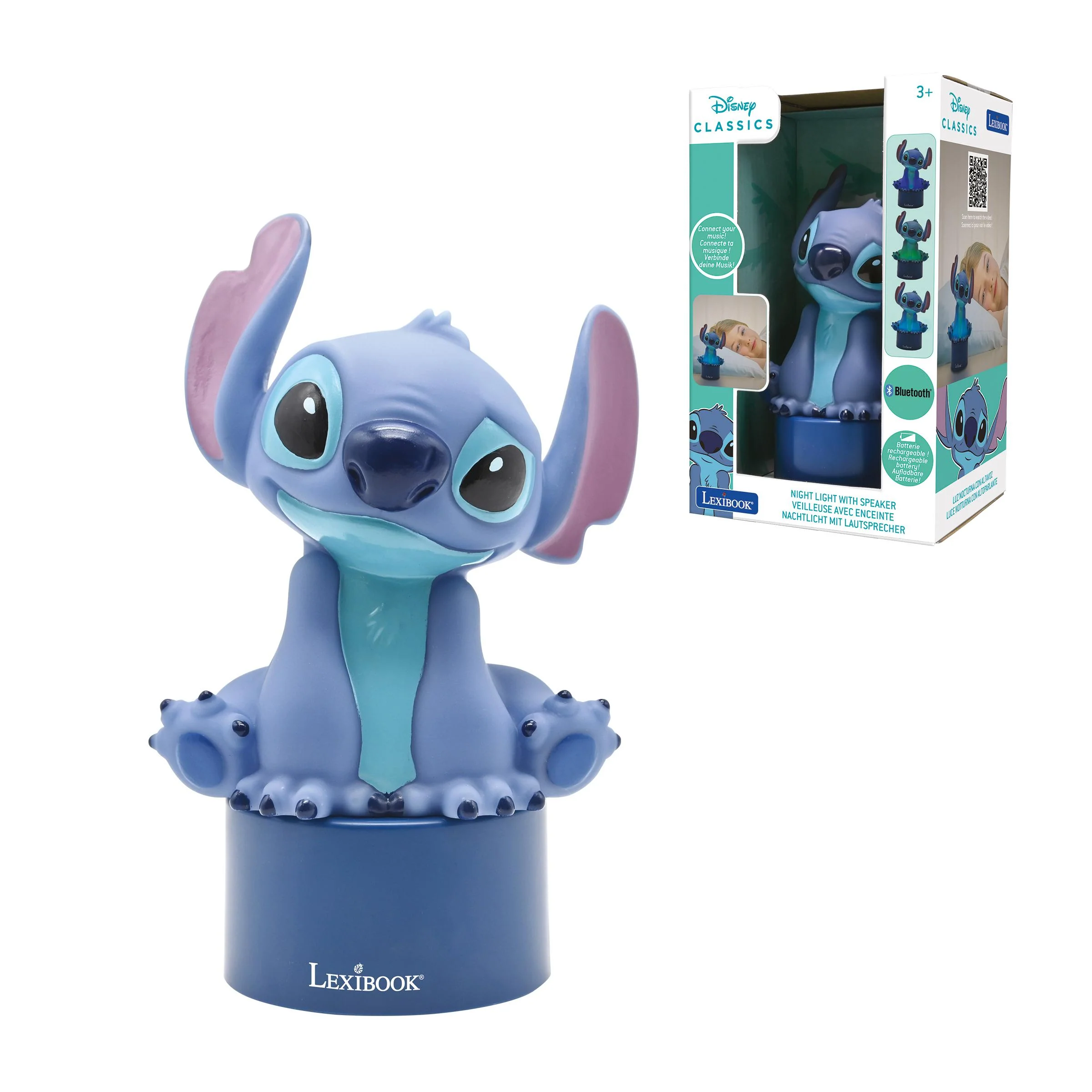 Stitch LED Nightlight and Bluetooth Speaker - Multicolor - Image 3