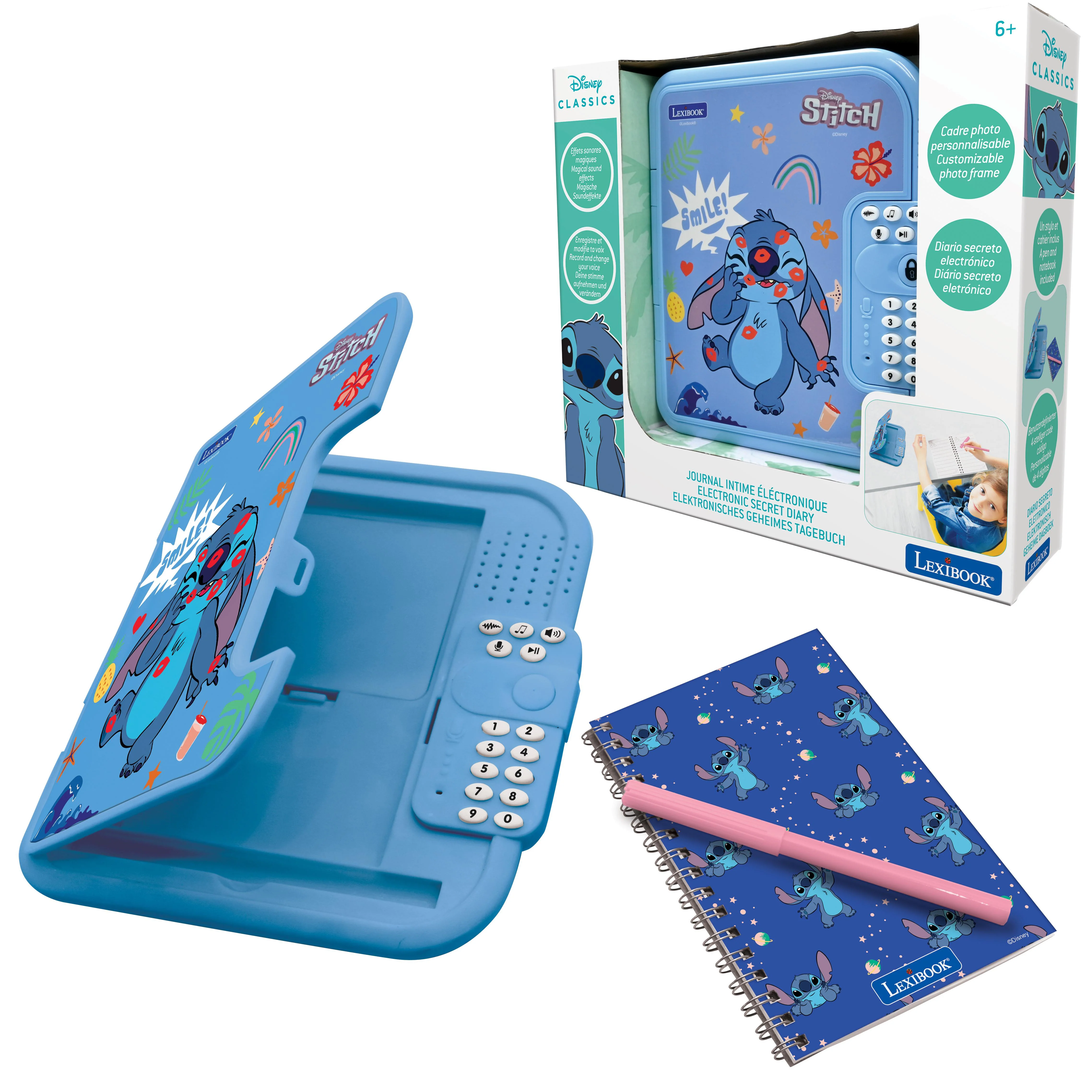 Stitch Secret Safe Electronic Diary - Interactive Security - Blue - Image 4