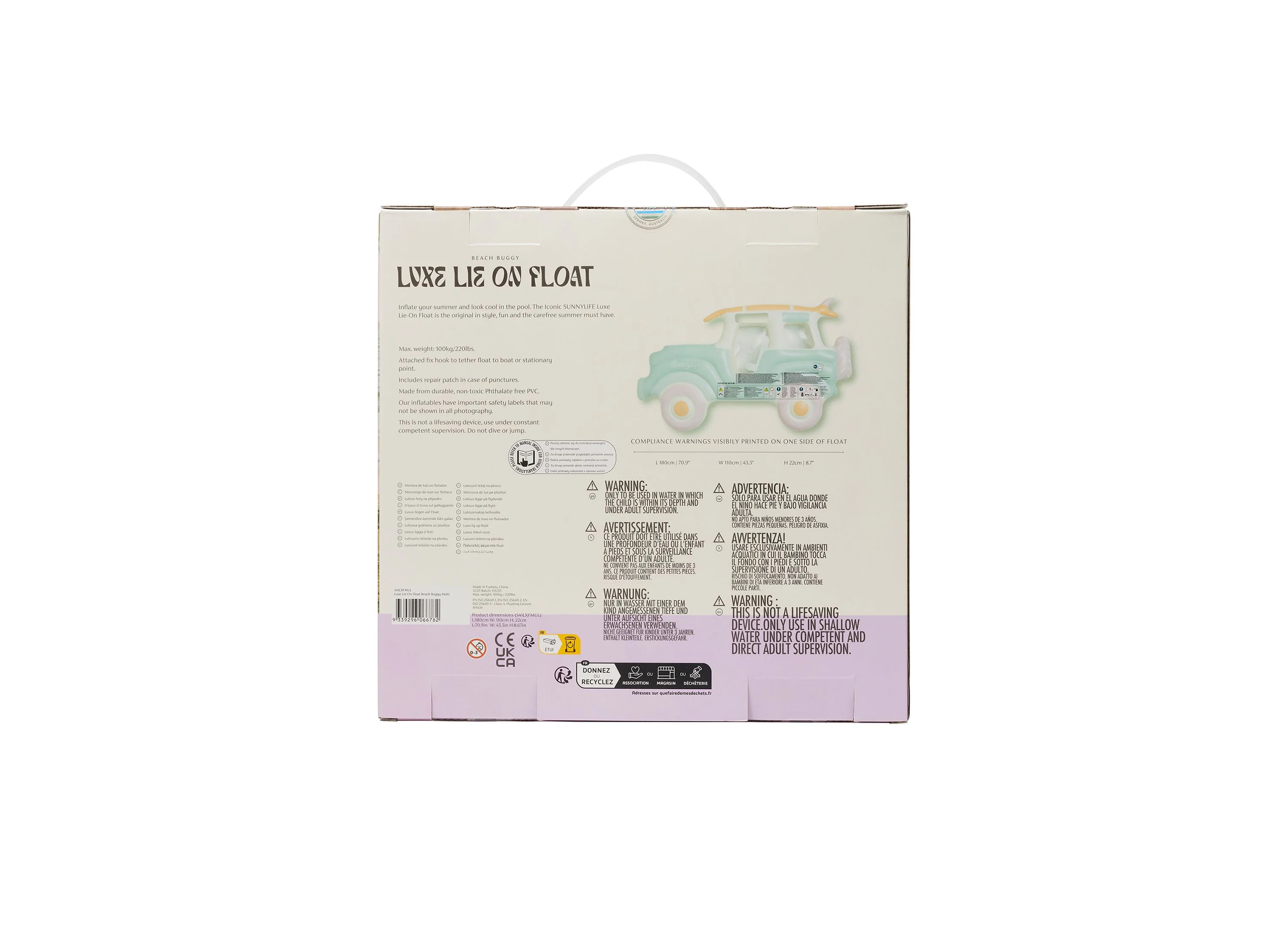 Sunnylife Luxe Lie-On Pool Float - Ultimate Summer Companion - Image 2