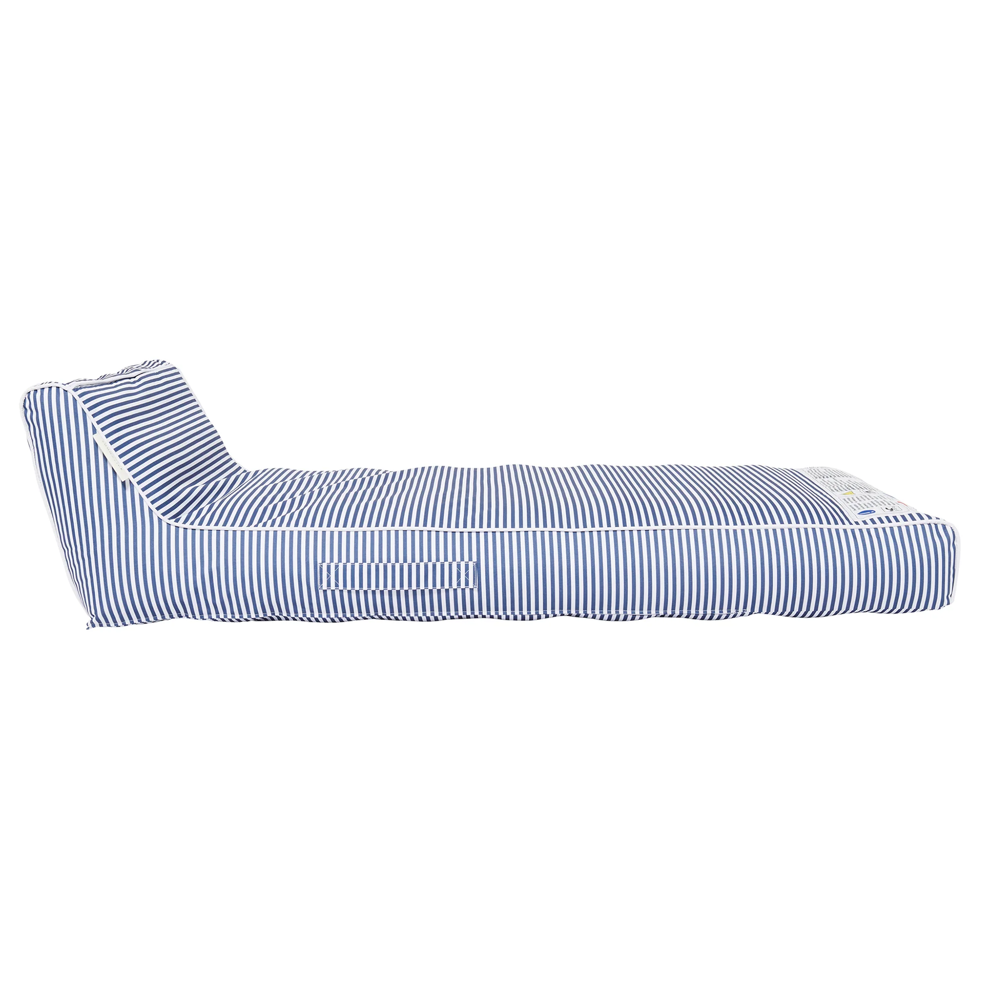 Sunnylife Luxe Lie-On Lounger - Le Weekend Navy - Inflatable Pool Float with Removable Cover - Image 2