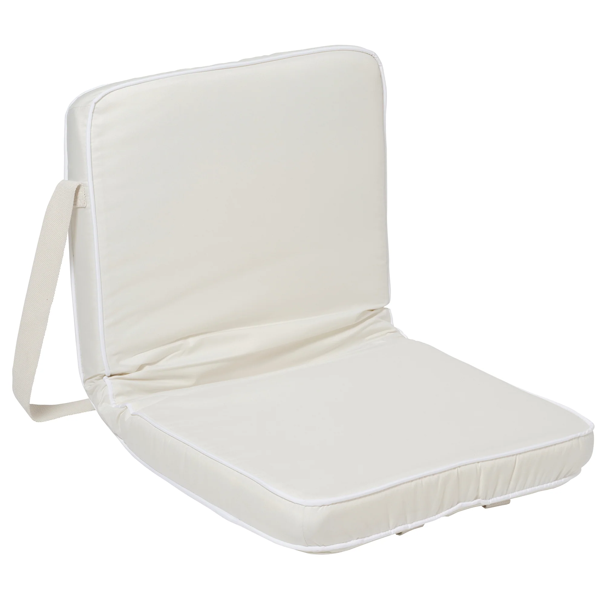 Sunnylife Casa Cream Portable Folding Chair - 6 Recline Settings, Foam Pad