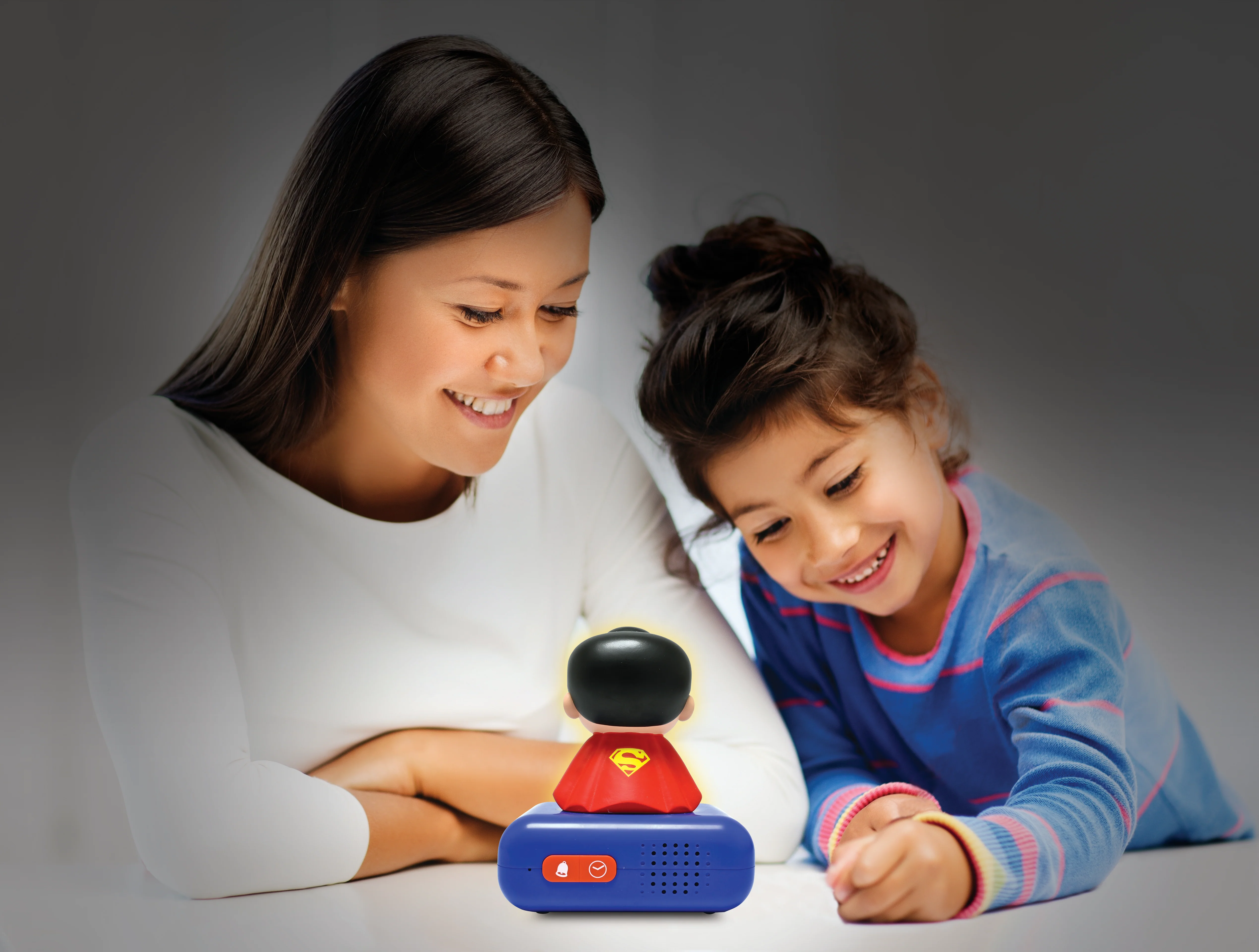 Superman-Themed Night Light and Sound Alarm Clock - Blue - Image 3