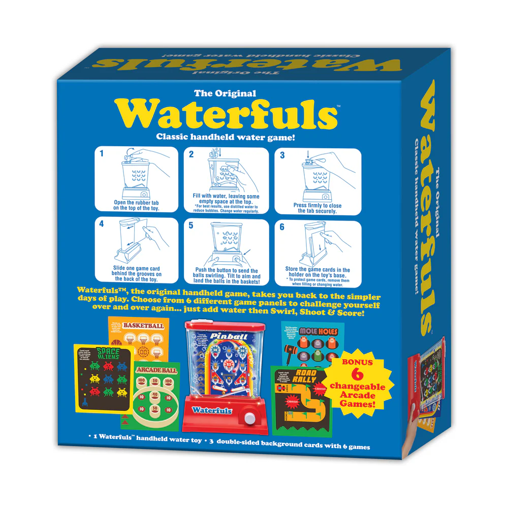 Waterfuls Classic Handheld Water Game with 6 Themed Backgrounds - Image 2