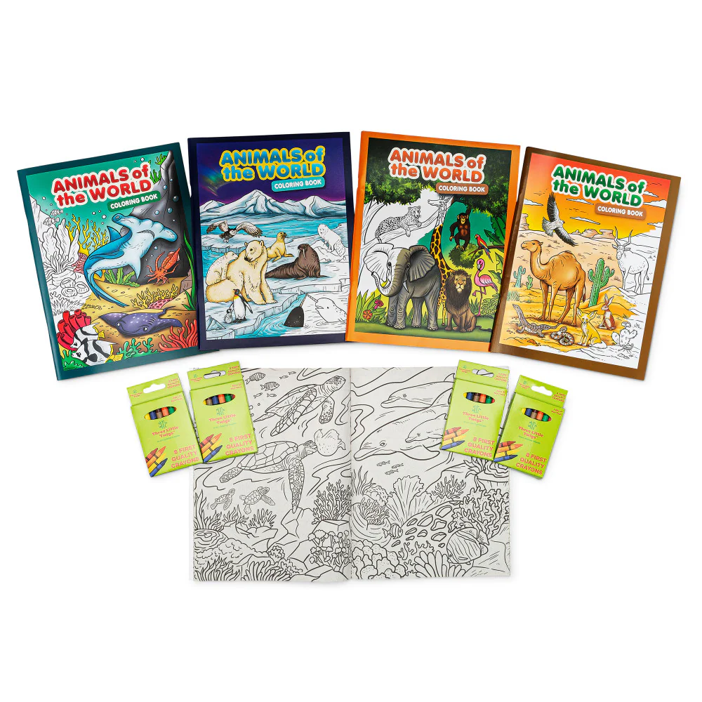 Three Little Twigs Animals of the World Coloring Book Set - 16pc Bundle - Image 2