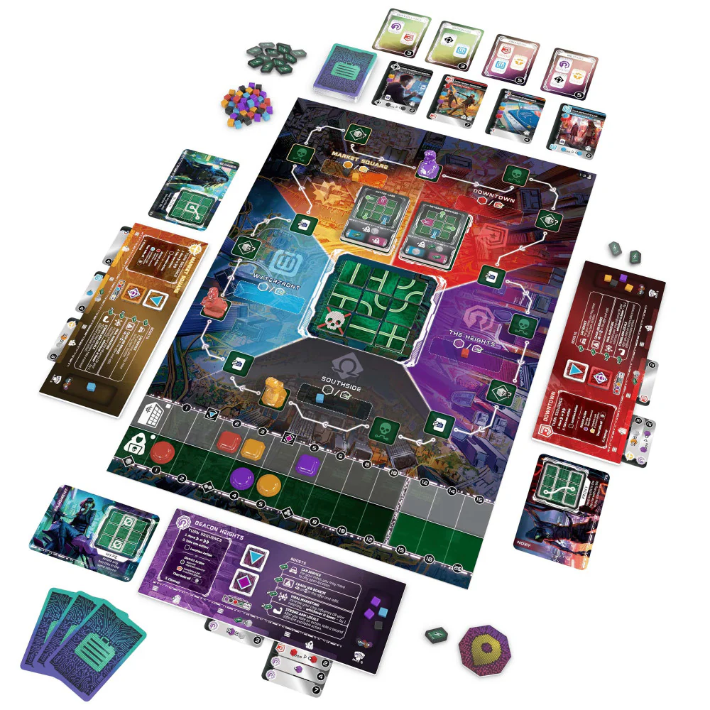 Thunderworks Games: Metrorunner - Ultimate Cyberpunk Strategy Board Game - Image 2