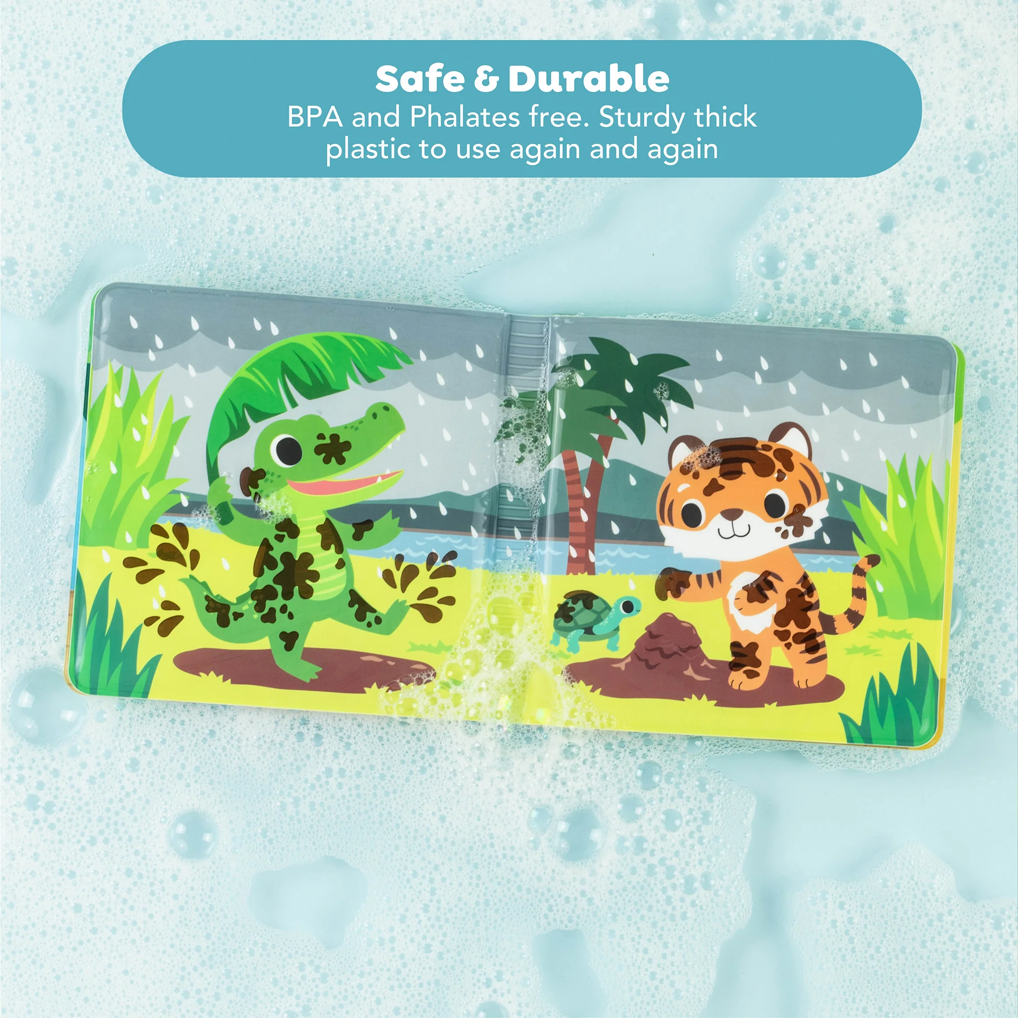 Tiger Tribe Jungle Magic Bath Book - Waterproof Animal Adventure Book - Image 5