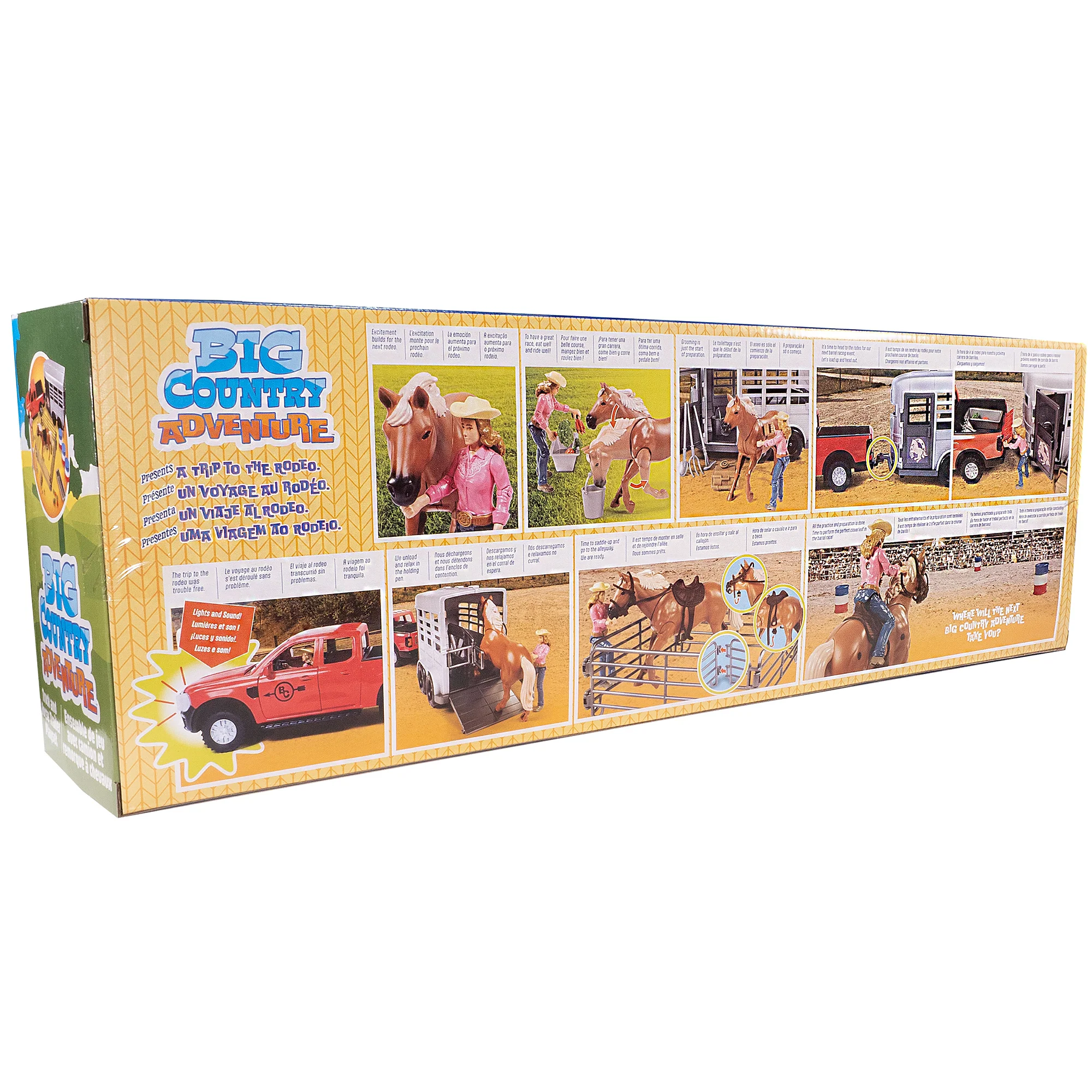 Big Country Adventures Truck & Horse Trailer 24-Piece Playset With Lights And Sounds - Image 3