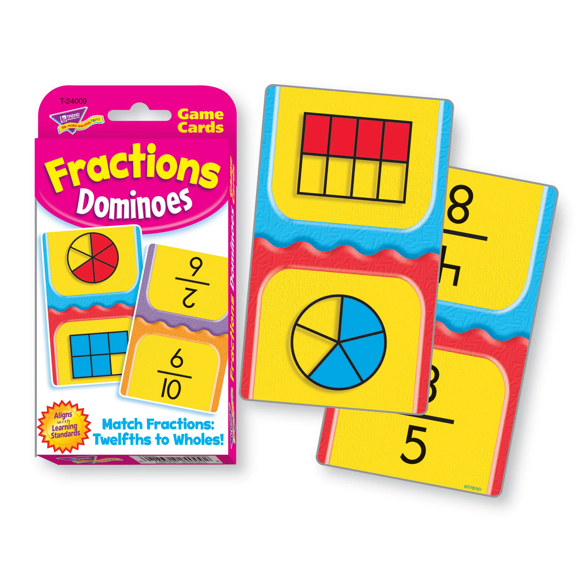 TREND Fraction Fun Dominoes Challenge Cards - Learning Game Set - Image 2