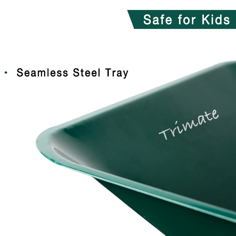 Trimate Metal Wheelbarrow - Hunter Green, Outdoor-Indoor Kids Play Toy - Image 6